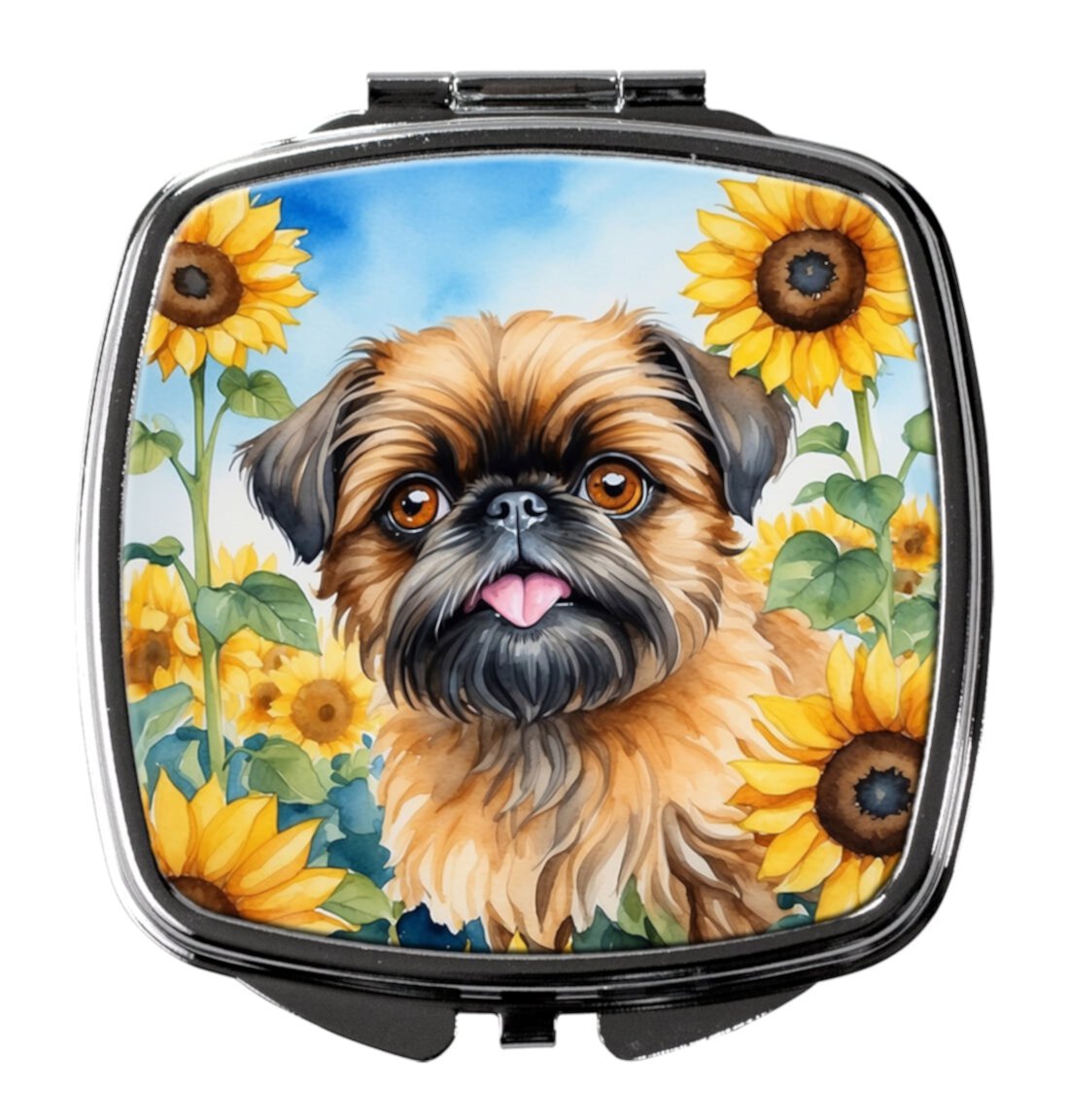 Компакт Mirror Brussels Griffon на фоне подсолнухов, 7 см x 7,6 см Caroline's Treasures