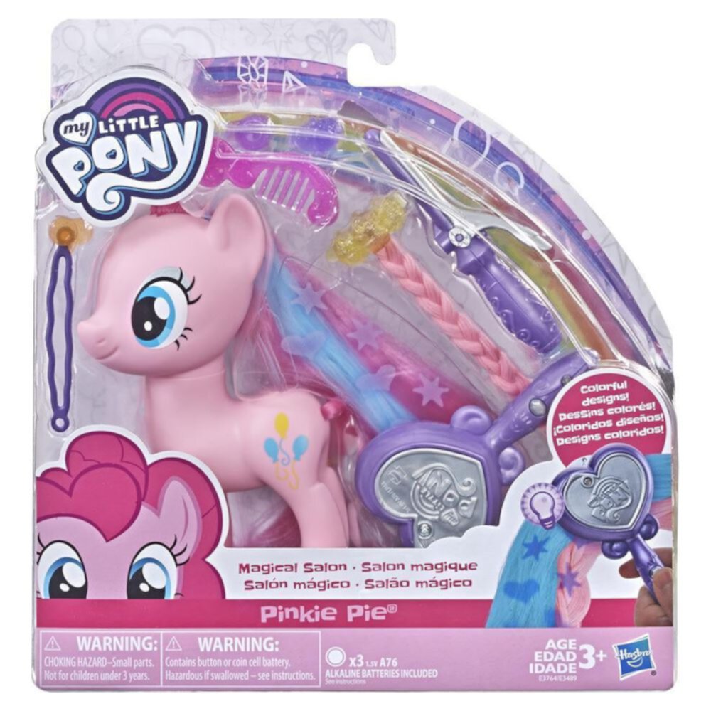 My Little Pony Magical Salon Pinkie Pie Toy - 6-Inch Hair Styling Fashion Pony My Little Pony