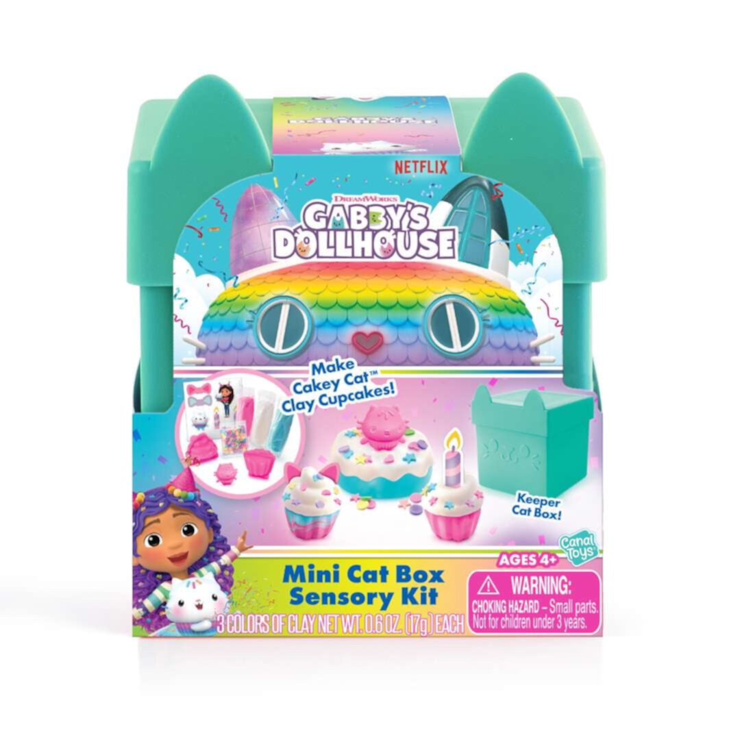 Gabby's Dollhouse Mini Cat Box Sensory Kit Cakey Cat Clay Cupcakes Gabby's Dollhouse