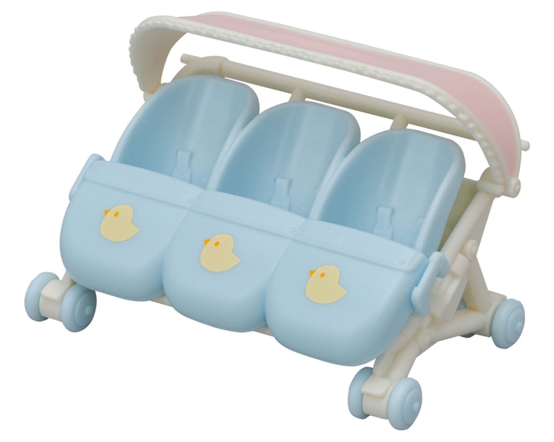 Calico Critters Triplets Stroller, Dollhouse Accessory Set for Triplet Figures Calico Critters