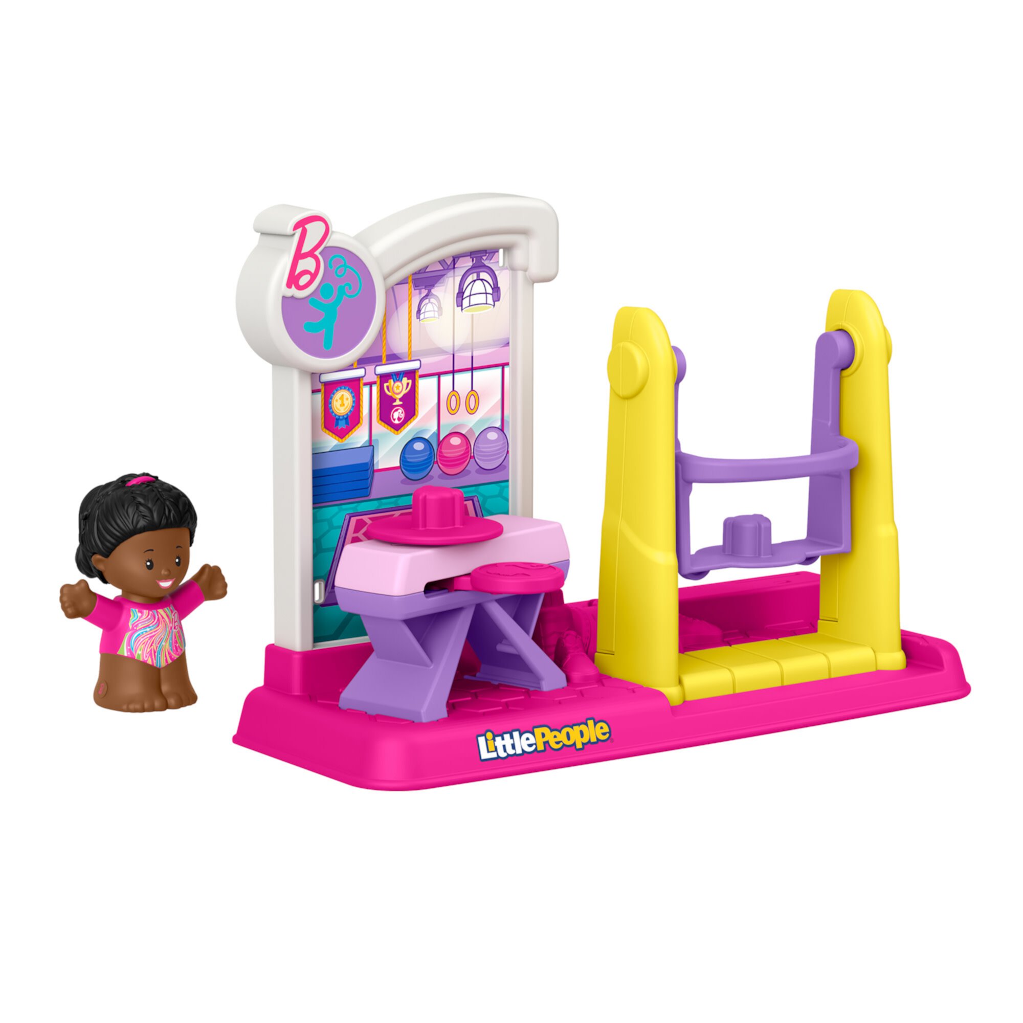 Fisher-Price Little People Barbie Gymnastics Playset for Toddlers & Preschool Kids, 1 Figure Little People