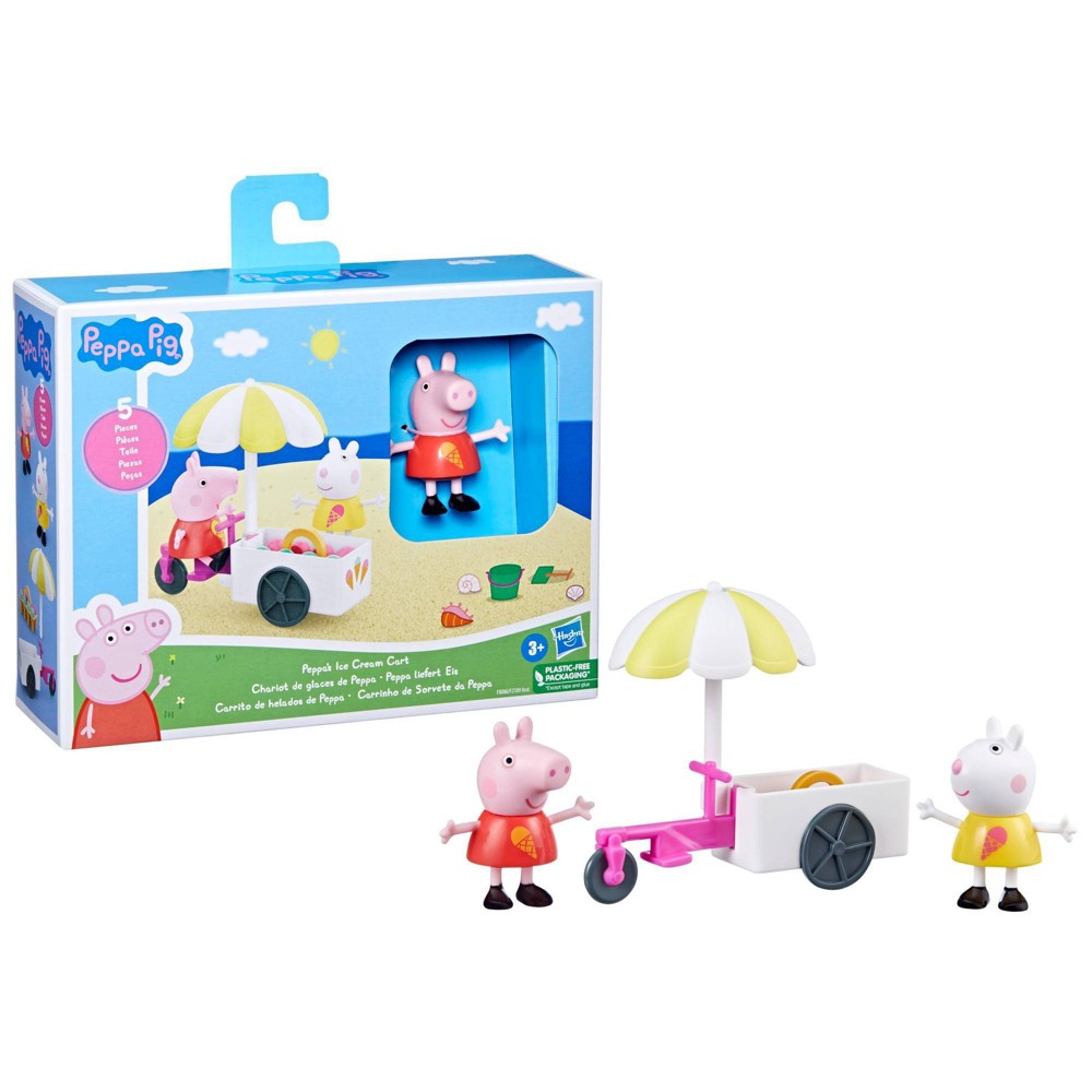 Игровой набор с мороженым, 5 предметов, включает 2 фигурки и аксессуары Peppa Pig