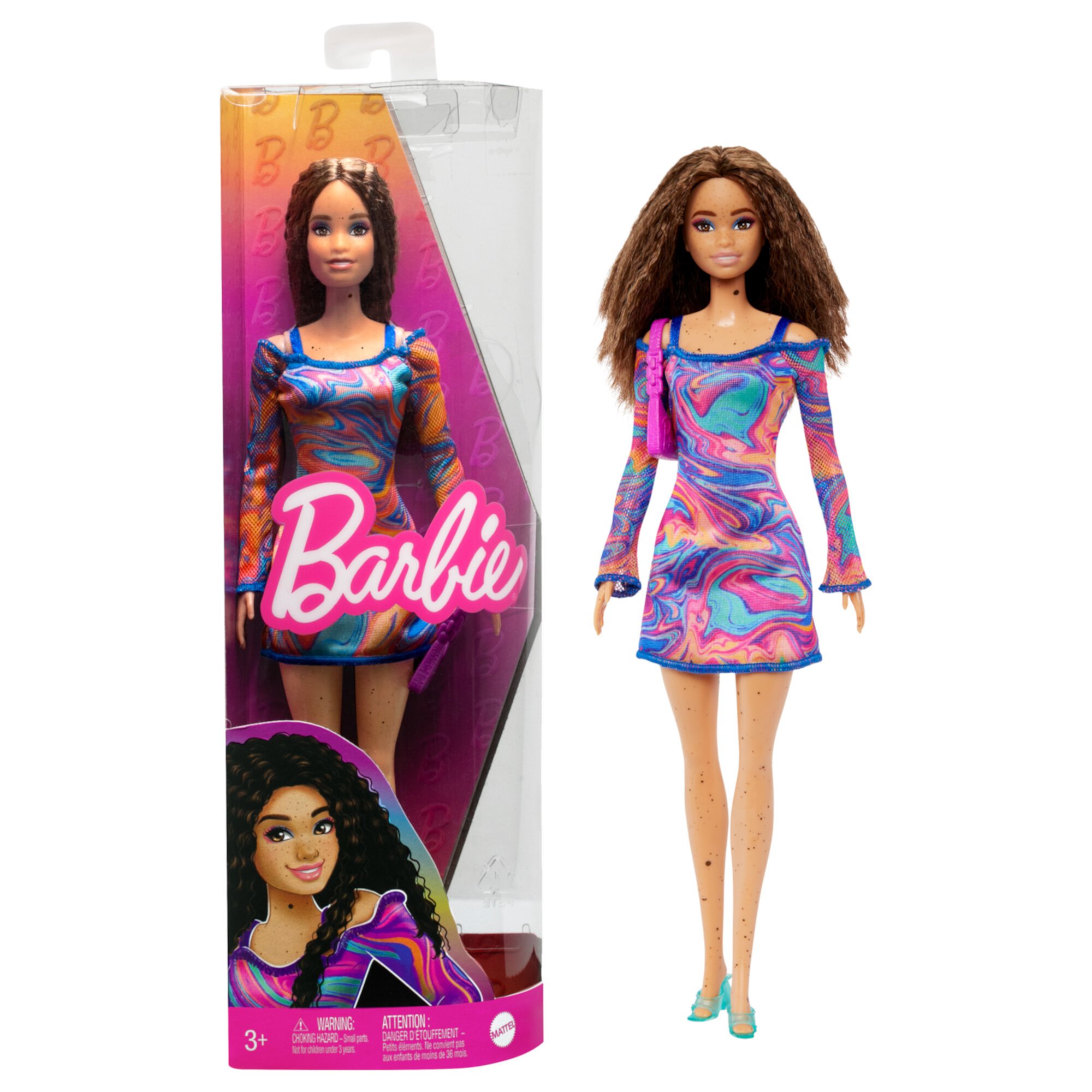 Barbie Fashionistas Doll #206 with Crimped Hair and Freckles Barbie