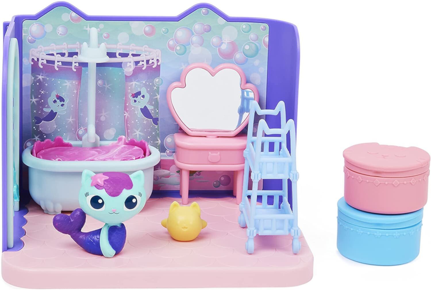 Gabby’s Dollhouse MerCat’s Primp & Pamper Bathroom – Glamorous Fun with Spa-Themed Play Gabby's Dollhouse