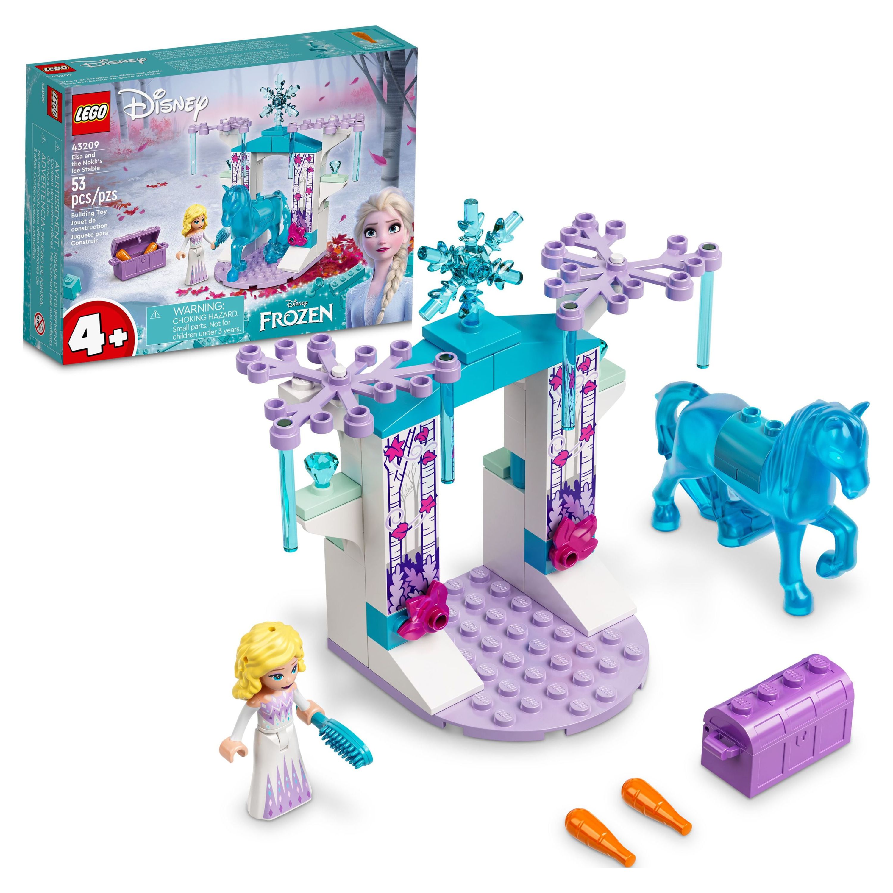 LEGO Disney Princess Elsa and the Nokk’s Ice Stable 43209 Set, with Buildable Frozen Toy Horse Figure for Kids Age 4 Plus and Mini-Doll Lego