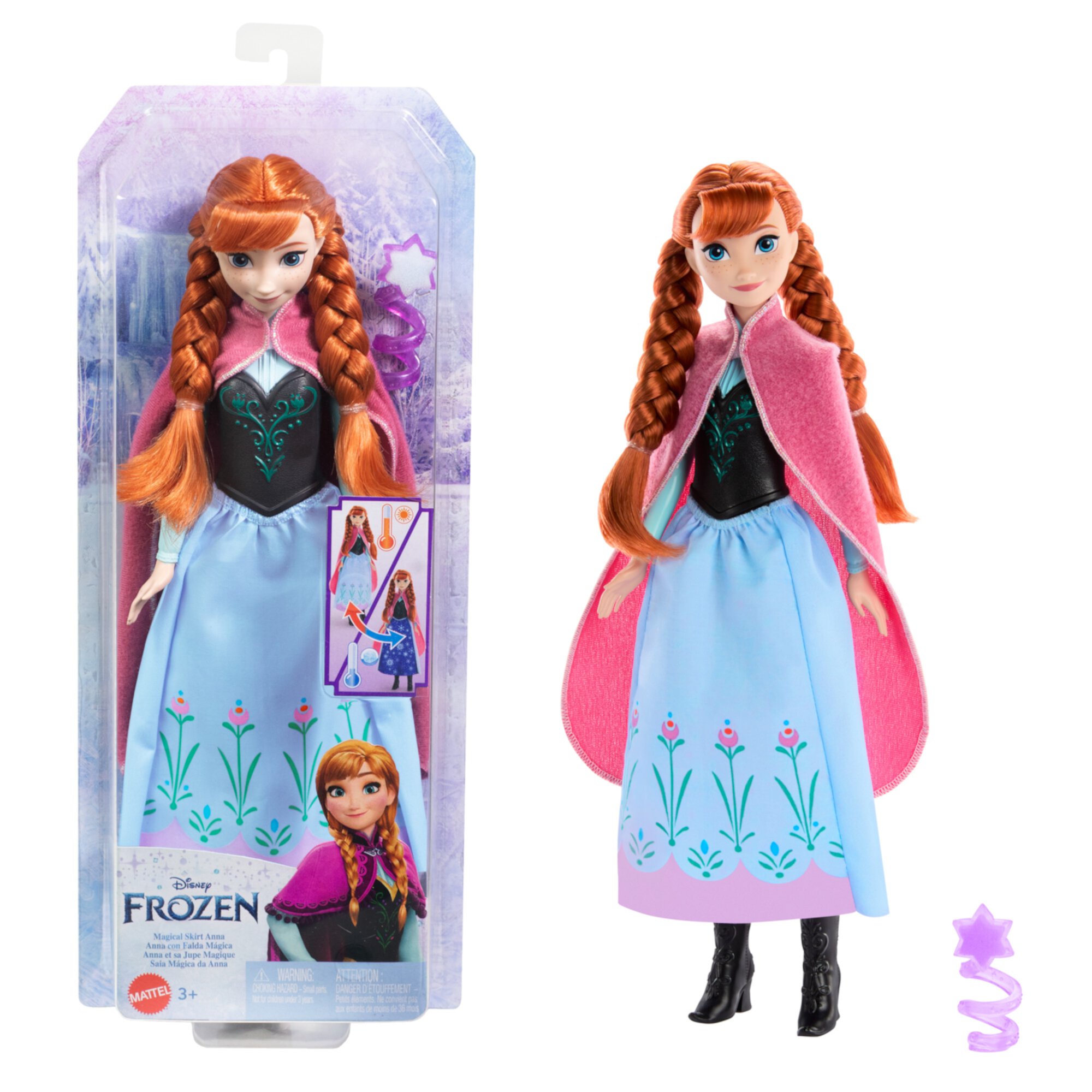 Disney Frozen Magical Skirt Anna Fashion Doll with Color-Change Skirt, Inspired by Disney Movie Disney Frozen