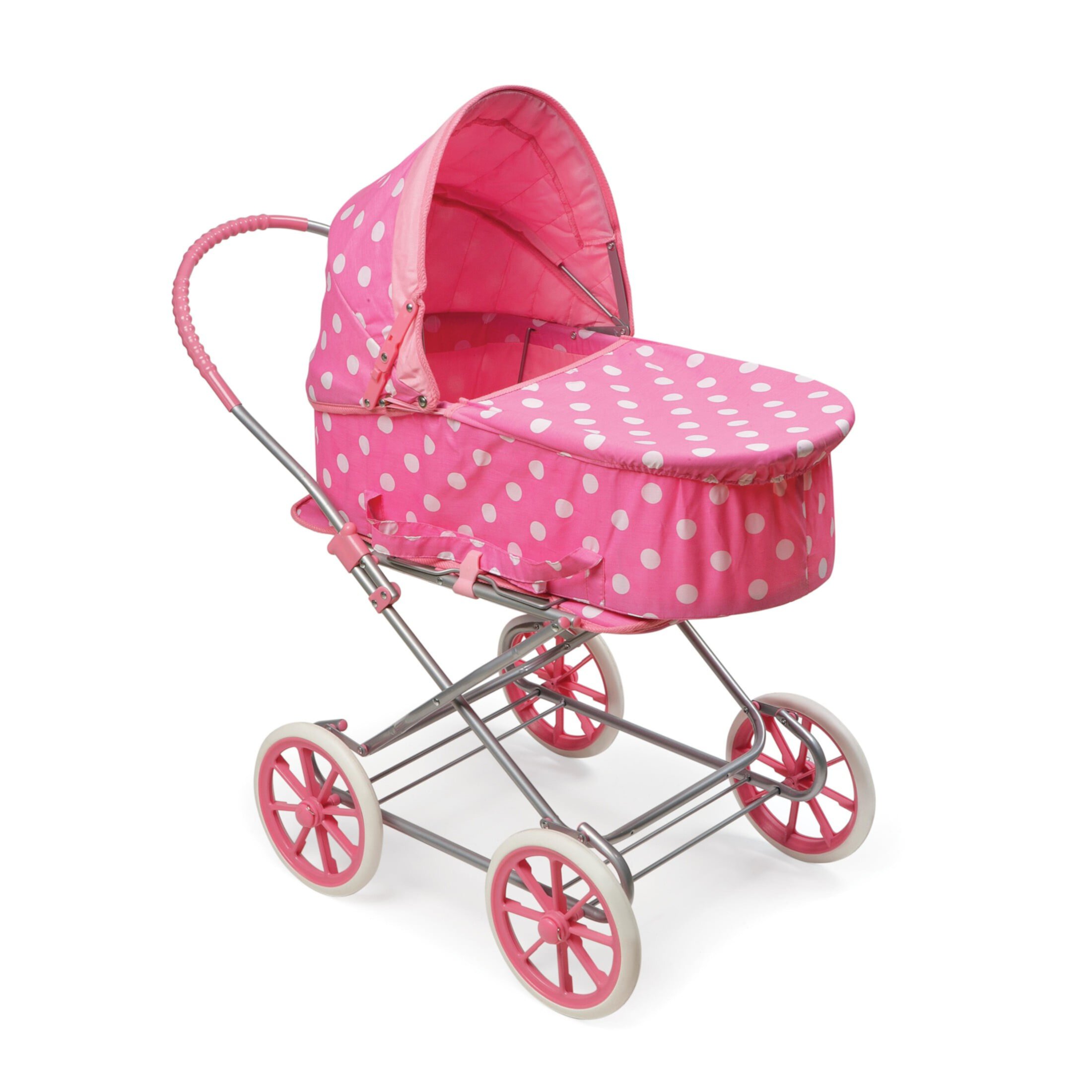 Just Like Mommy 3-in-1 Doll Pram/Carrier/Stroller - Pink/Gingham Badger Basket