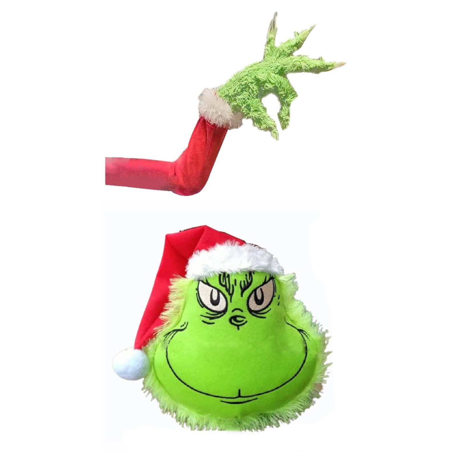 BUYHO Grinch Christmas Decorations,Grinch Decor Plush Doll Toy Gift Cartoon Children's Rag Doll Doll BUYHO