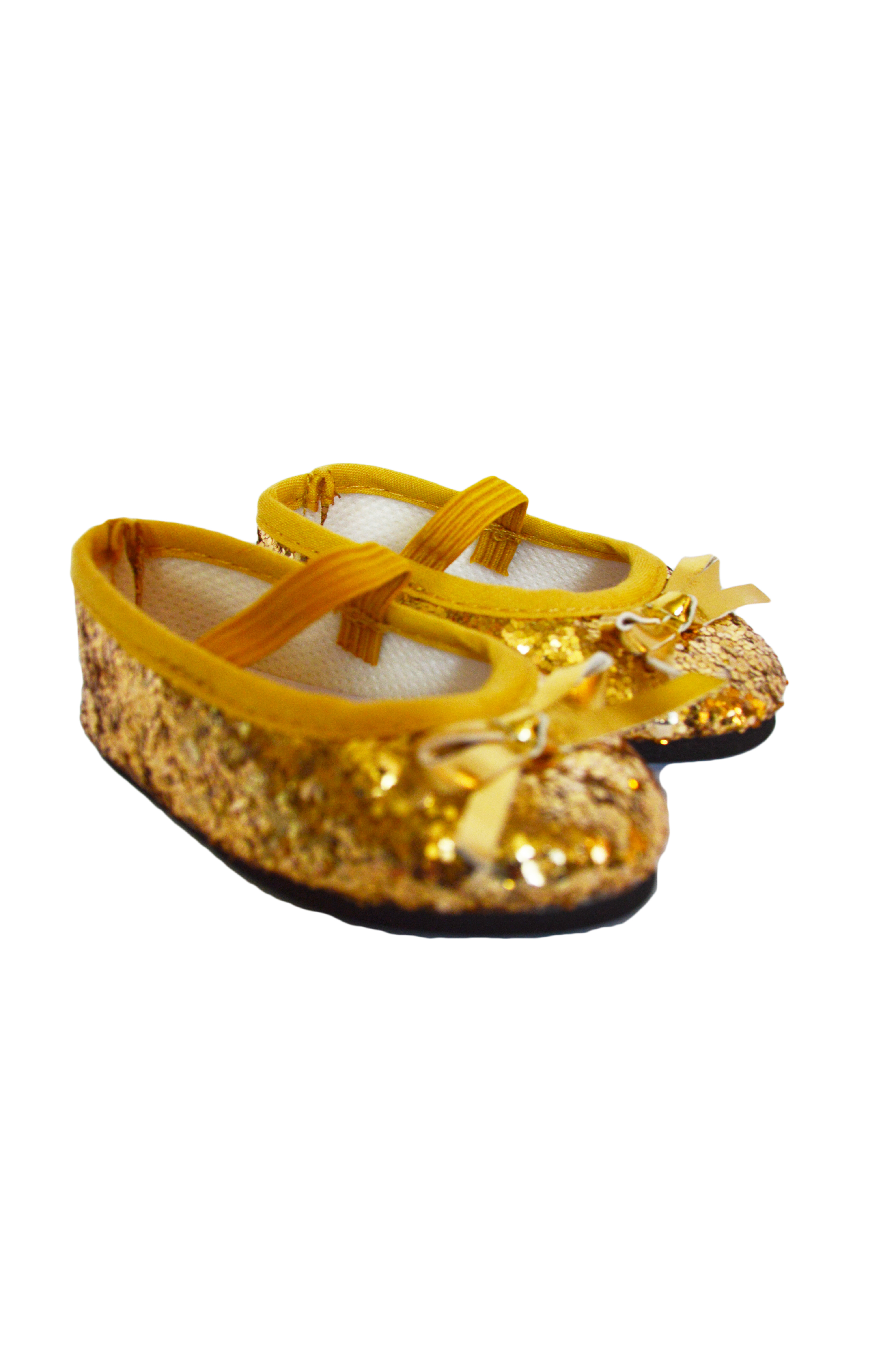 MBD® Gold Sparkle Flats Fits 18 Inch Girl Dolls-18 Inch Girl Doll Shoes My Brittany's