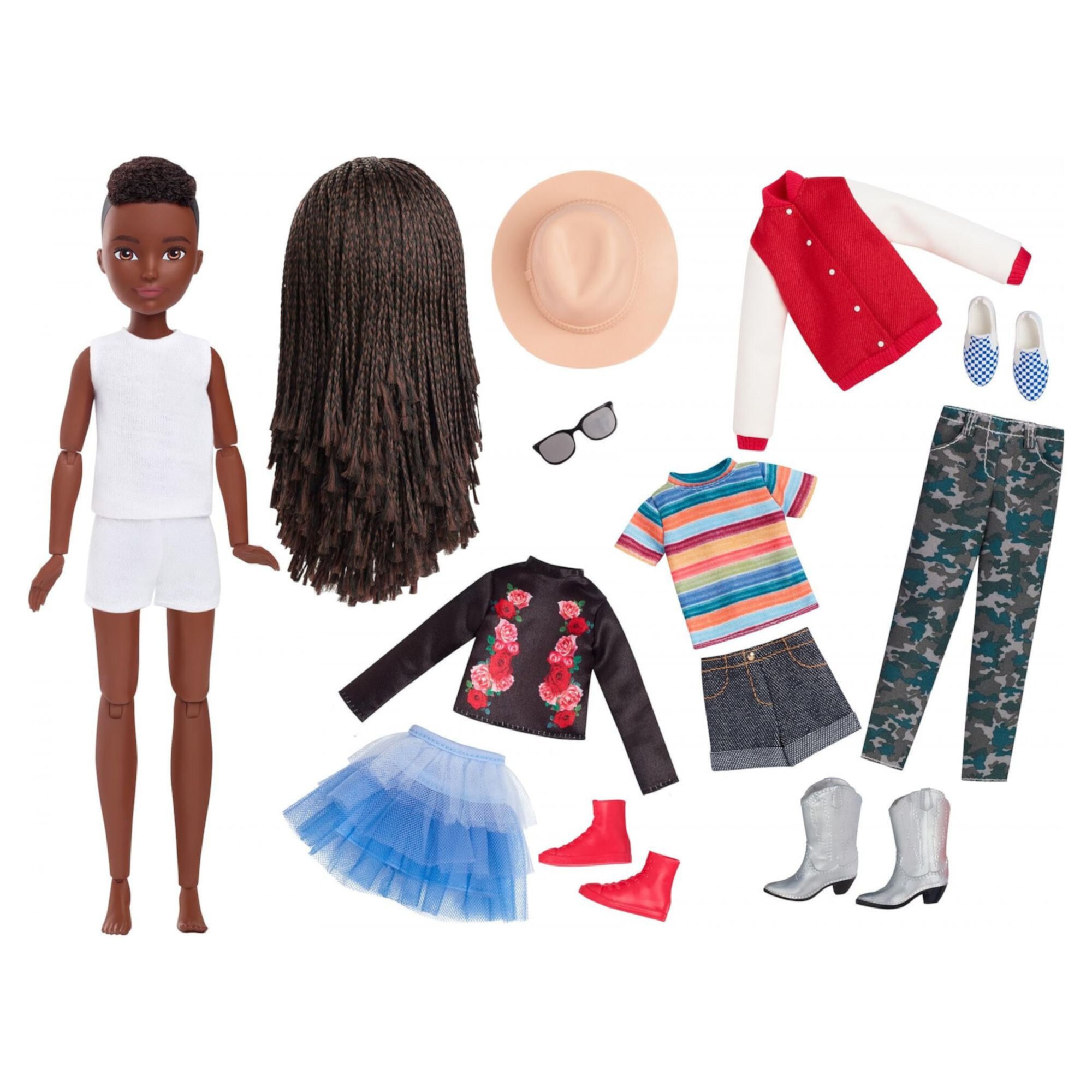 Creatable W Orld Deluxe Character Kit Customizable Doll, Black Straight Hair Creatable World