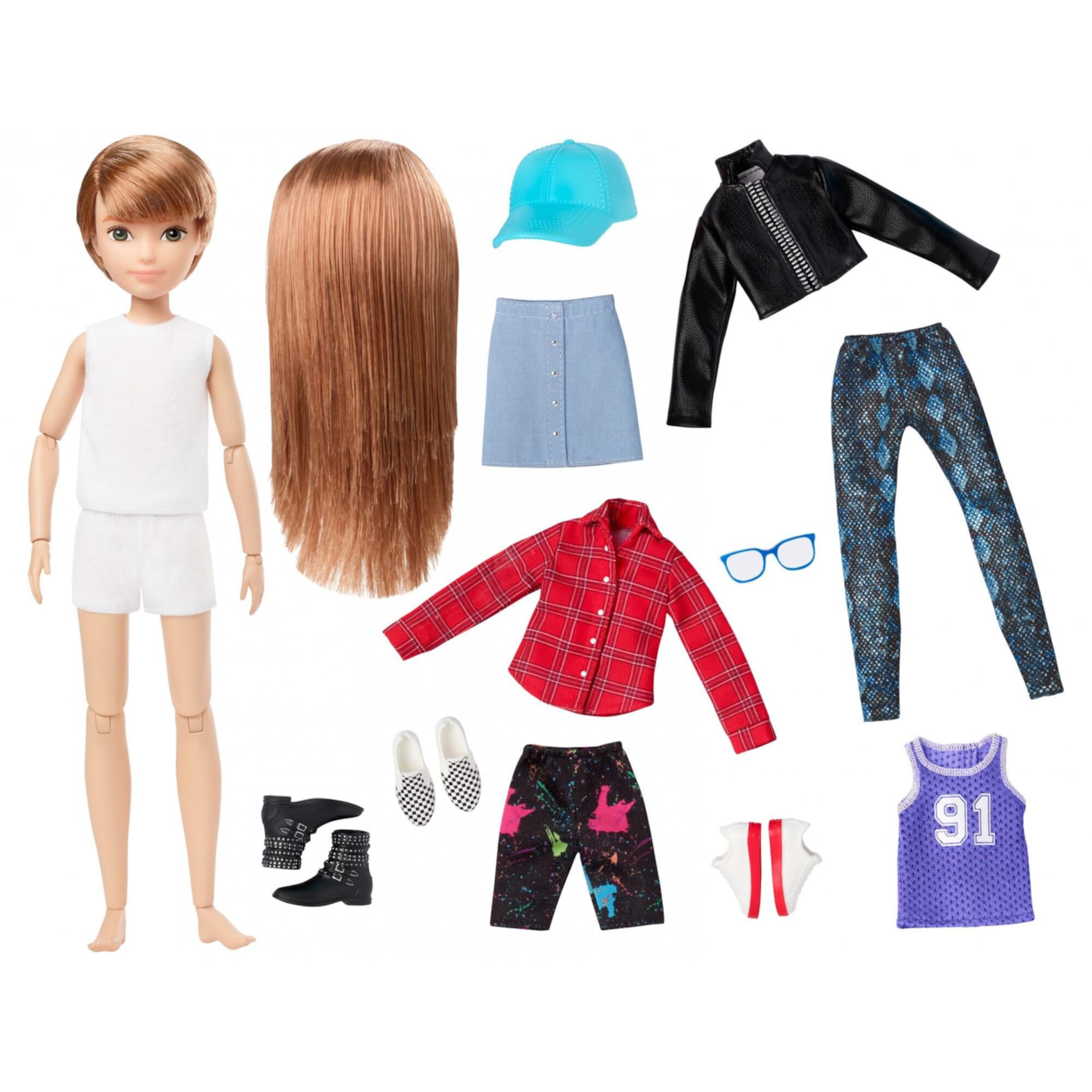 Creatable W Orld Deluxe Character Kit Customizable Doll, Copper Straight Hair Creatable World