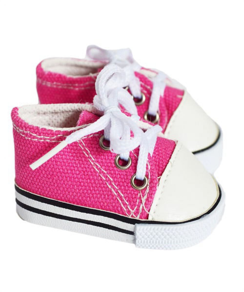 18 Inch Doll Shoes: My Brittany's Tropical Pink Canvas Sneakers for 18 Inch Dolls - Perfect Doll Clothes Accessory My Brittany's