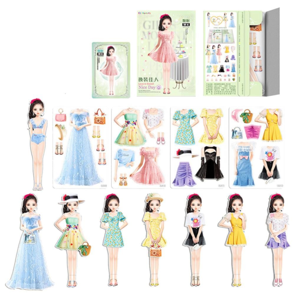 Magnetic Dress Up Puzzle Toy Princess Paper Dolls Girls Dolls Pretend J1T4 Senza Fretta