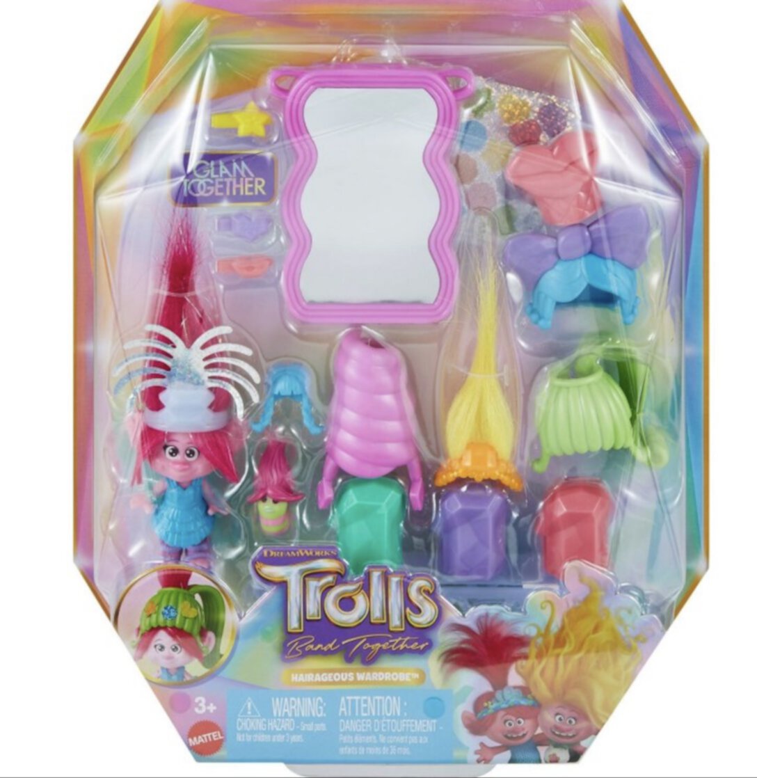 DreamWorks Trolls Band Together Hairageous Wardrobe Queen Poppy Small Doll New Dreamworks