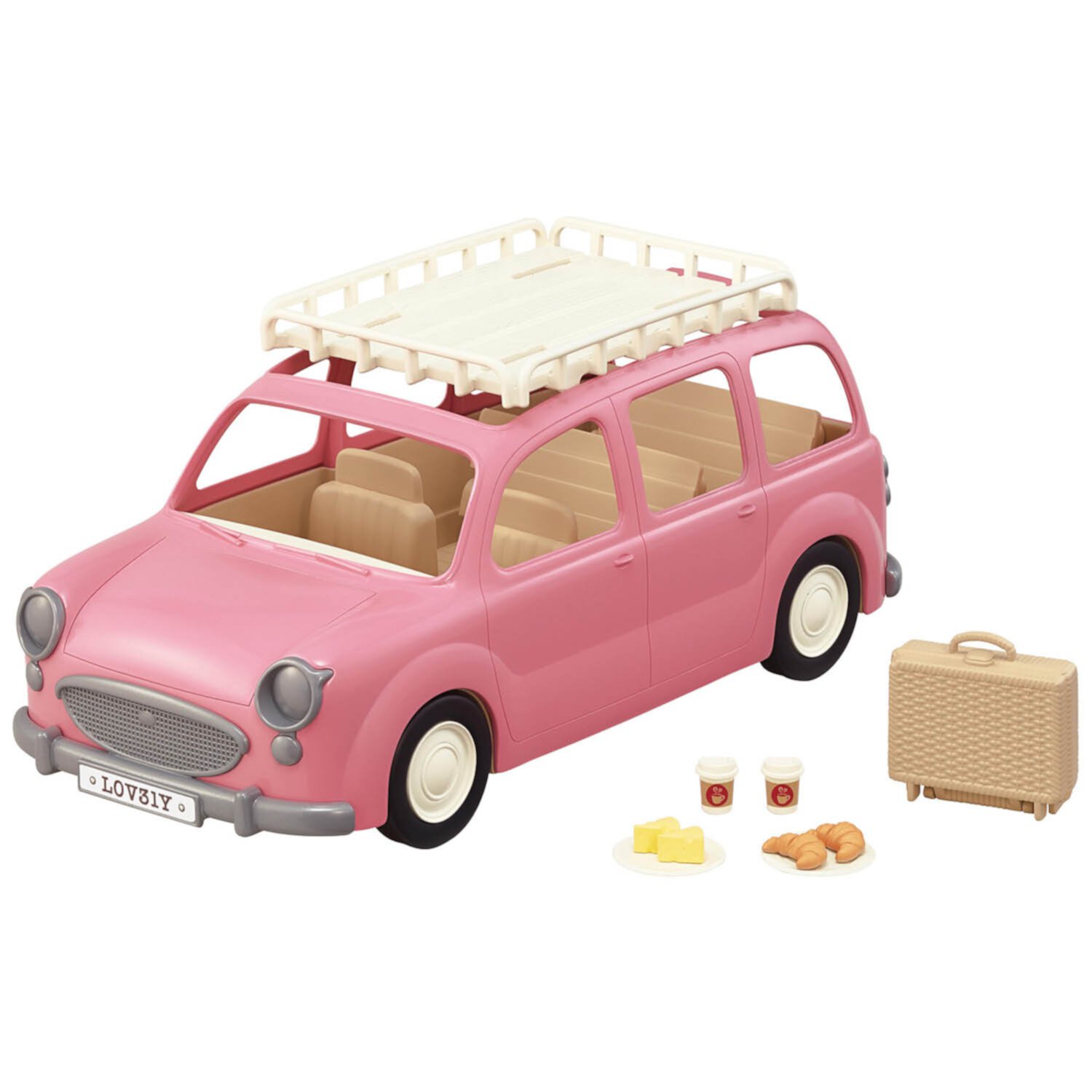 Calico Critters Family Picnic Van, Toy Vehicle for Dolls with Picnic Accessories Calico Critters