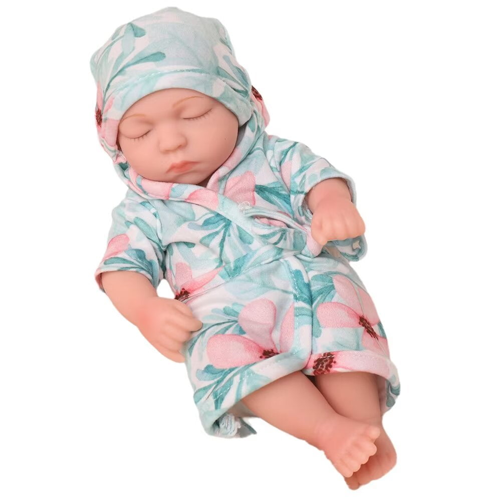 A-Waroom Realistic Newborn Baby Dolls,MINI Real Life Sleeping Baby Dolls, 7 Inch Soft Reborn Baby Dolls Full Body Silicone, Lifelike Reborn Dolls A-Waroom