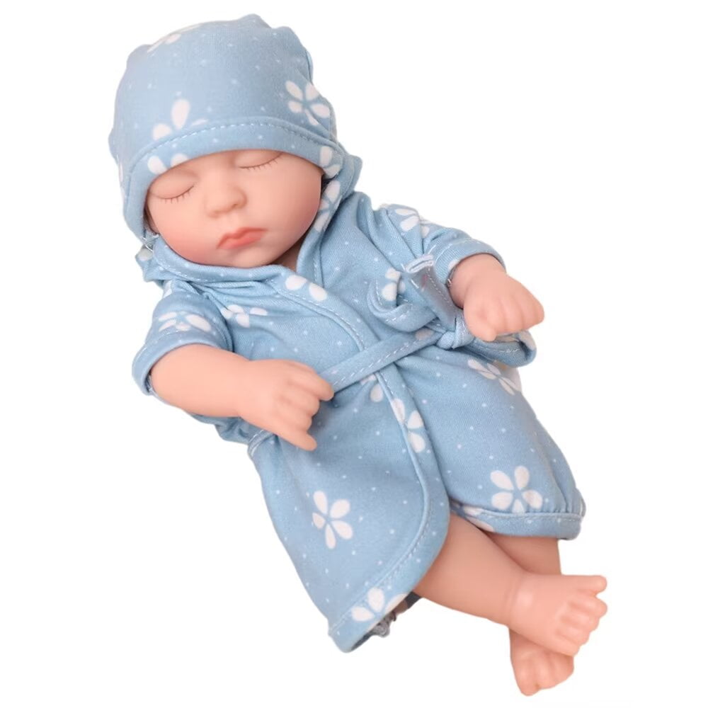 A-Waroom Realistic Newborn Baby Dolls,MINI Real Life Sleeping Baby Dolls, 7 Inch Soft Reborn Baby Dolls Full Body Silicone, Lifelike Reborn Dolls A-Waroom