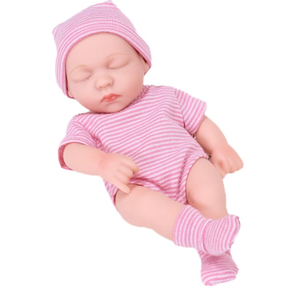 A-Waroom Realistic Newborn Baby Dolls,MINI Real Life Sleeping Baby Dolls, 7 Inch Soft Reborn Baby Dolls Full Body Silicone, Lifelike Reborn Dolls A-Waroom