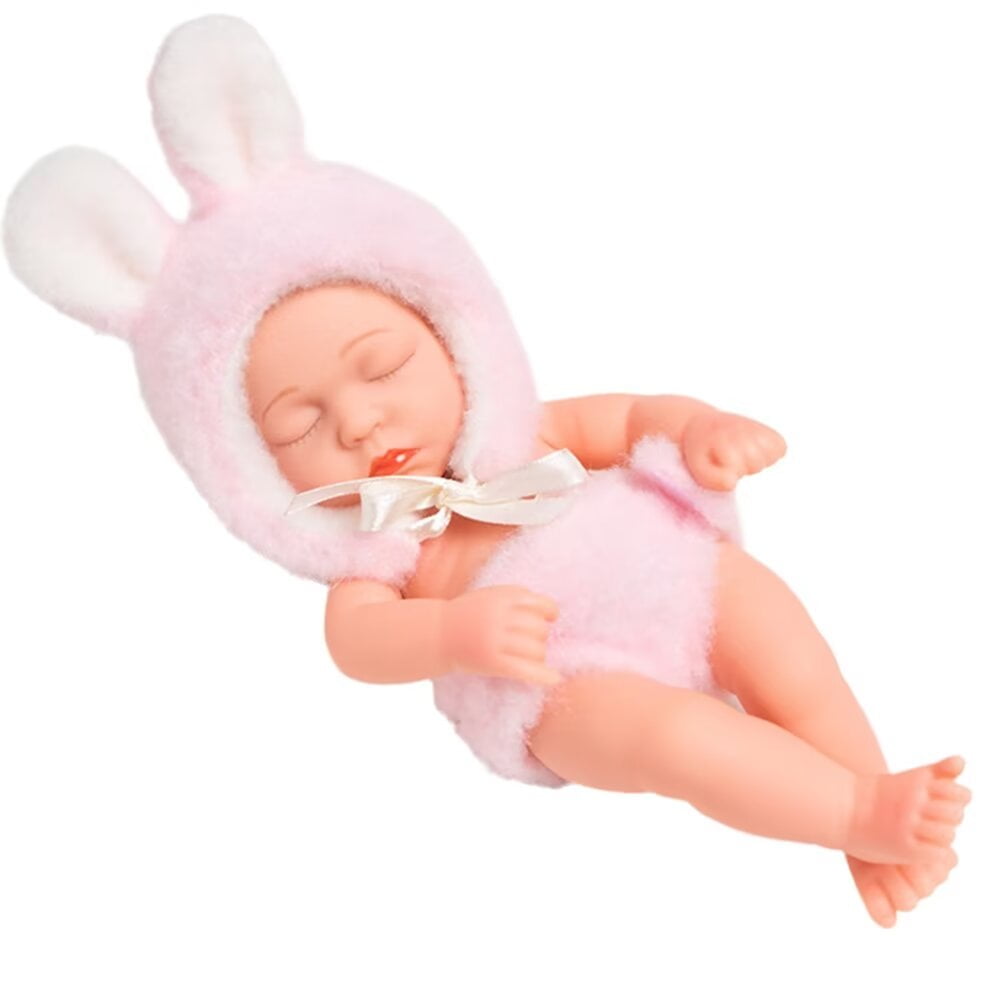 A-Waroom Realistic Newborn Baby Dolls,MINI Real Life Sleeping Baby Dolls, 7 Inch Soft Reborn Baby Dolls Full Body Silicone, Lifelike Reborn Dolls A-Waroom