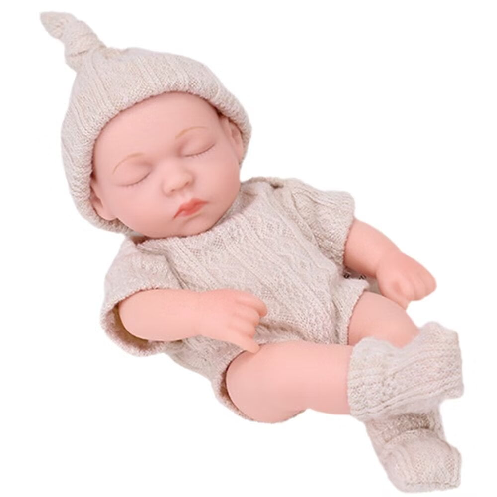 A-Waroom Realistic Newborn Baby Dolls,MINI Real Life Sleeping Baby Dolls, 7 Inch Soft Reborn Baby Dolls Full Body Silicone, Lifelike Reborn Dolls A-Waroom