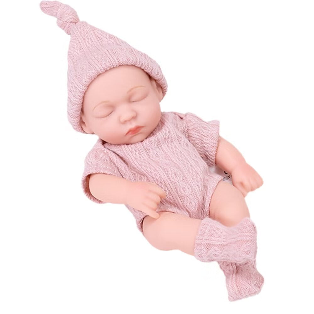 A-Waroom Realistic Newborn Baby Dolls,MINI Real Life Sleeping Baby Dolls, 7 Inch Soft Reborn Baby Dolls Full Body Silicone, Lifelike Reborn Dolls A-Waroom