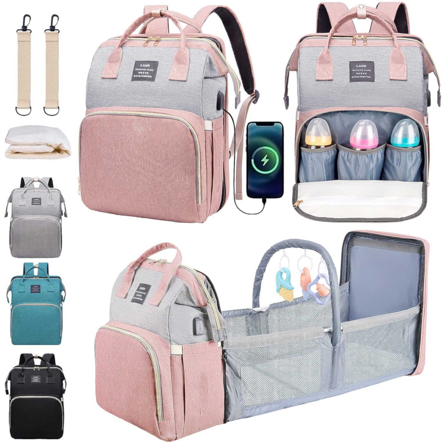 Baby Diaper Bag Backpack-Baby Bag for Boys & Girls,Diaper Backpack,Newborn Essentials Baby Gifts ZQB