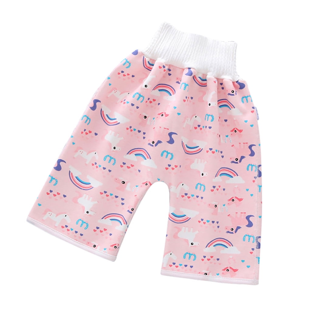 Odeerbi Baby Pants Comfy Children's Diaper Waterproof Leakproof Elastic Waist Loose Shorts Odeerbi