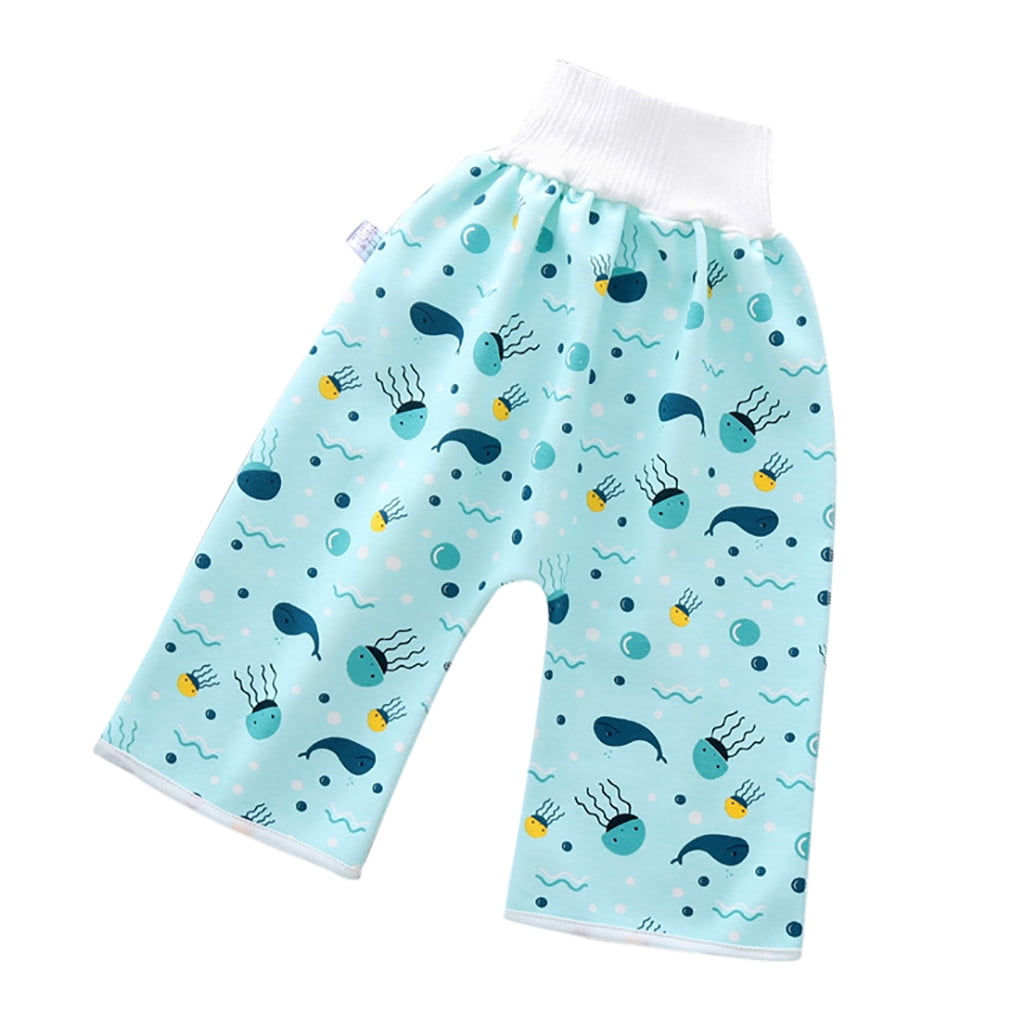 Odeerbi Baby Pants Comfy Children's Diaper Waterproof Leakproof Elastic Waist Loose Shorts Odeerbi