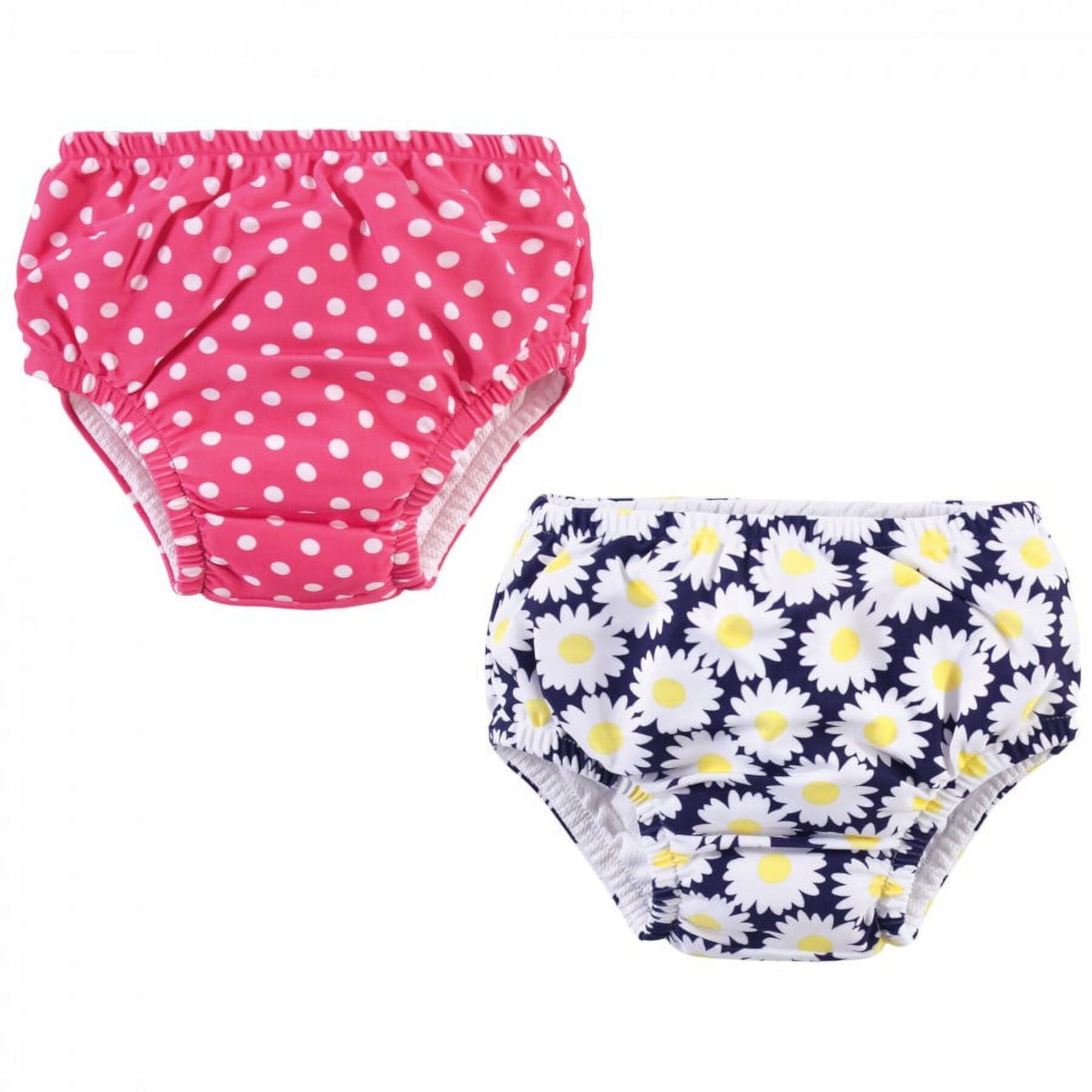 Hudson Baby Infant and Toddler Girl Swim Diapers, Daisy, 0-6 Months Hudson Baby