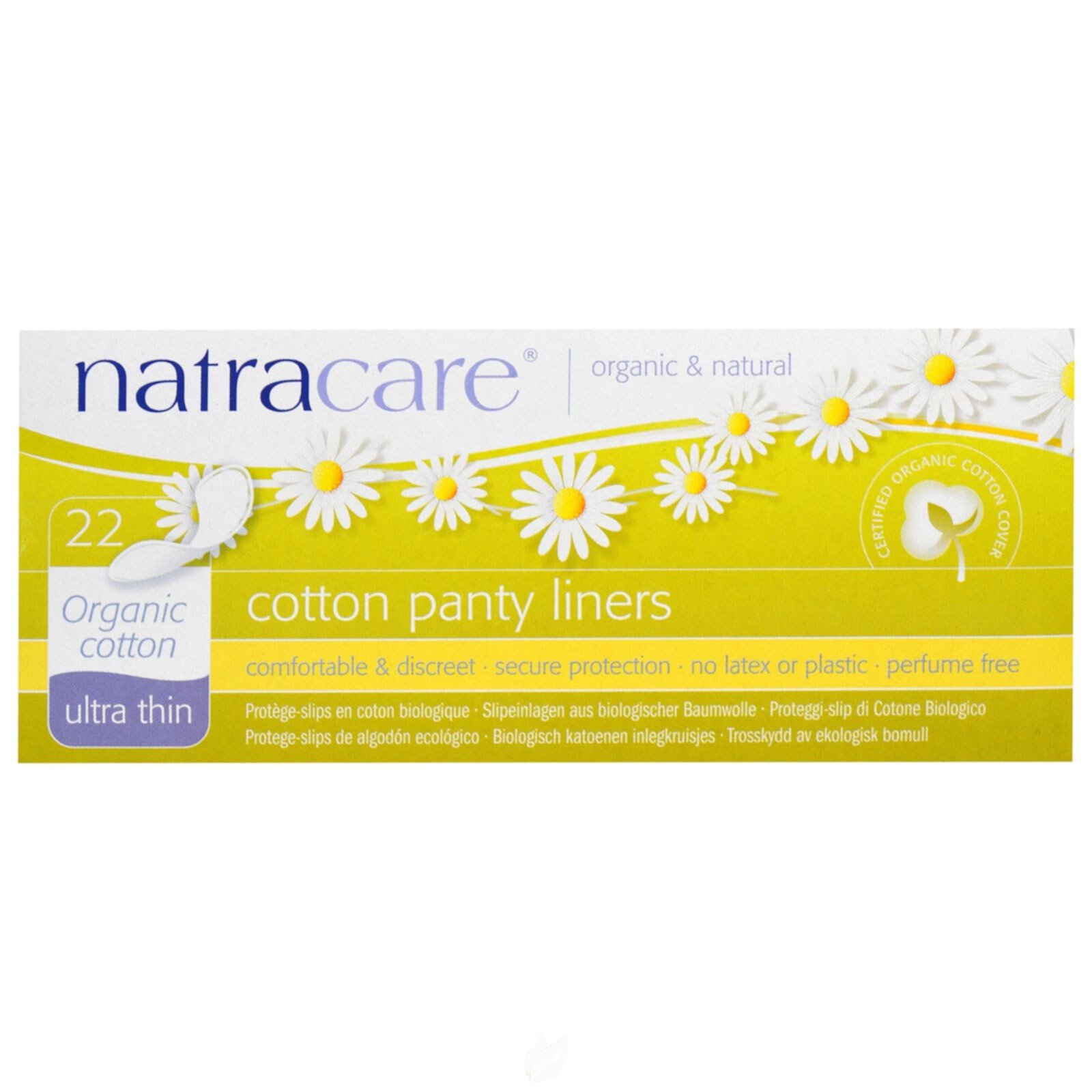 (2 Pack) Natracare Panty Liner,Ultra Thin 22 Ct Natracare