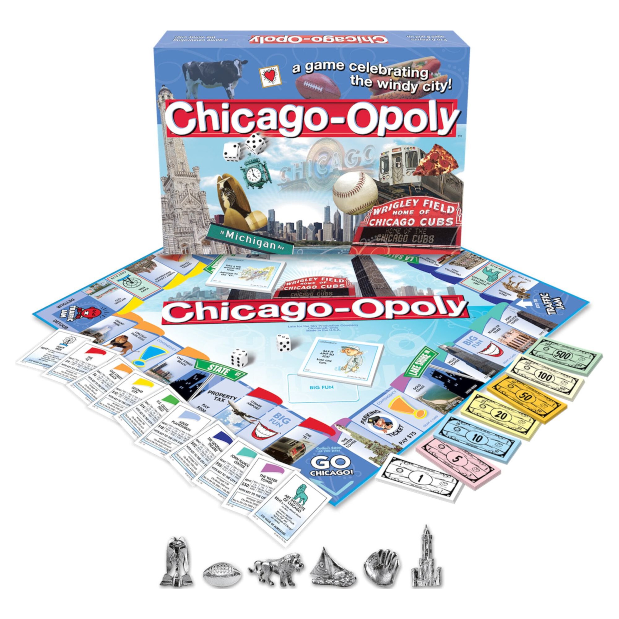 Late for the Sky Chicago-Opoly Board Game Late For The Sky