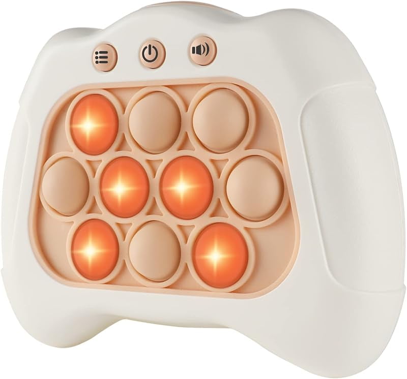 Pop The Target! Handheld Speed Pushing Game Machine: A Fun Multiplayer Game for Family. Fidget Game Toy for 6 7 8 9 10 11 12 Years Old White Nobrand