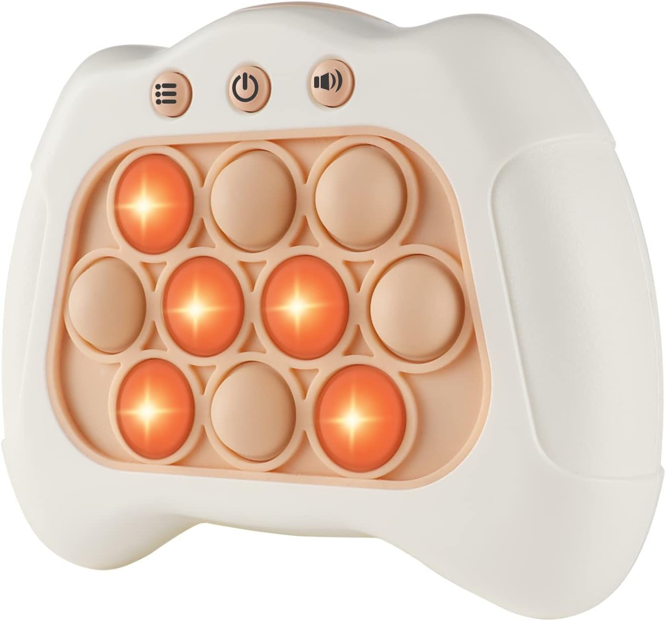 Pop The Target! Handheld Speed Pushing Game Machine: A Fun Multiplayer Game for Family. Fidget Game Toy for 6 7 8 9 10 11 12 Years Old White Nobrand