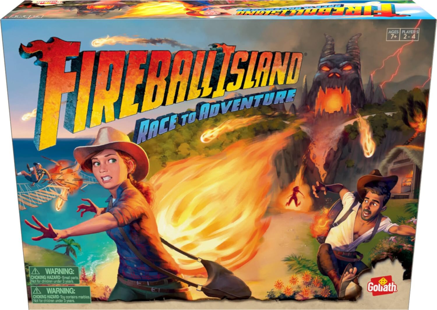 Goliath Fireball Island Board Game - Unique Game Board and Components, 2-4 Players Ages 7 and Up Goliath