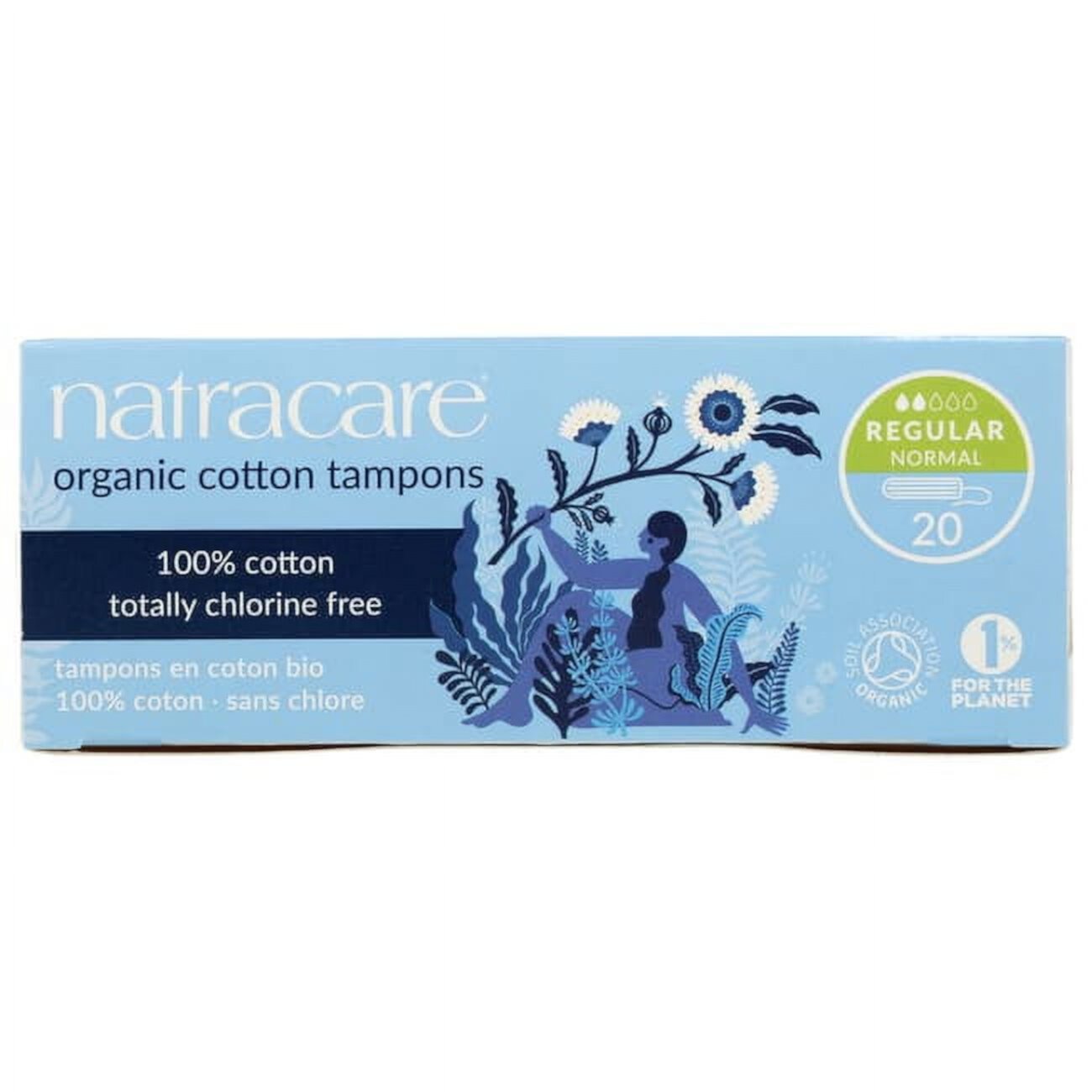 Natracare Certified Organic Tampons Non Applicator Regular, 20 Each Natracare