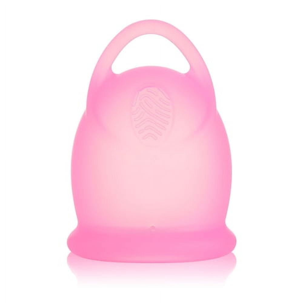 GZCW Menstrual Cup with Pull Ring Ergonomic Design Flexible Leak-proof Easy Removal Tampon Pad Alternative Reusable Soft Silicone First Period Cup for Girls Women GZCW