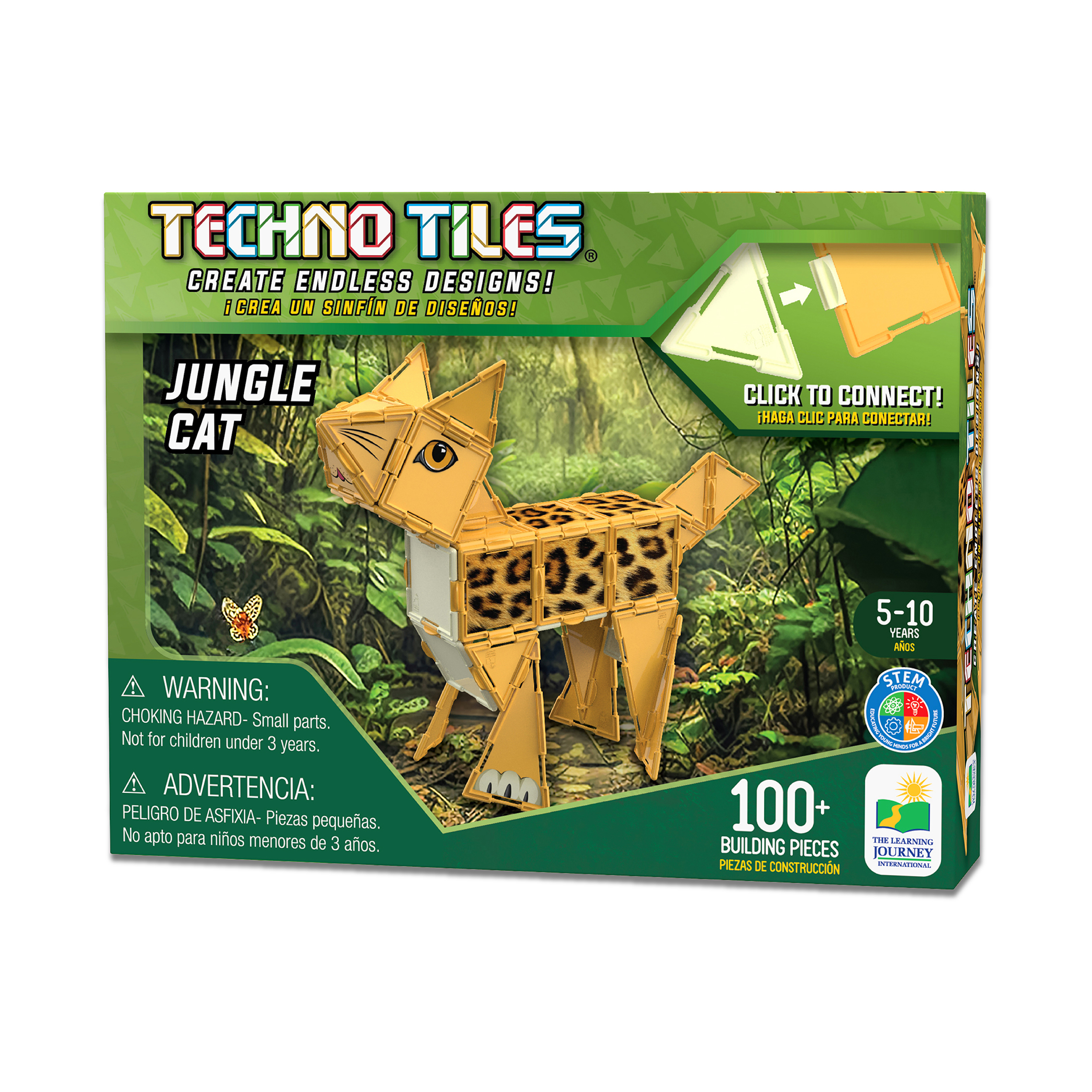 The Learning Journey Techno Tiles - Jungle Cat: 100+ Pcs The Learning Journey