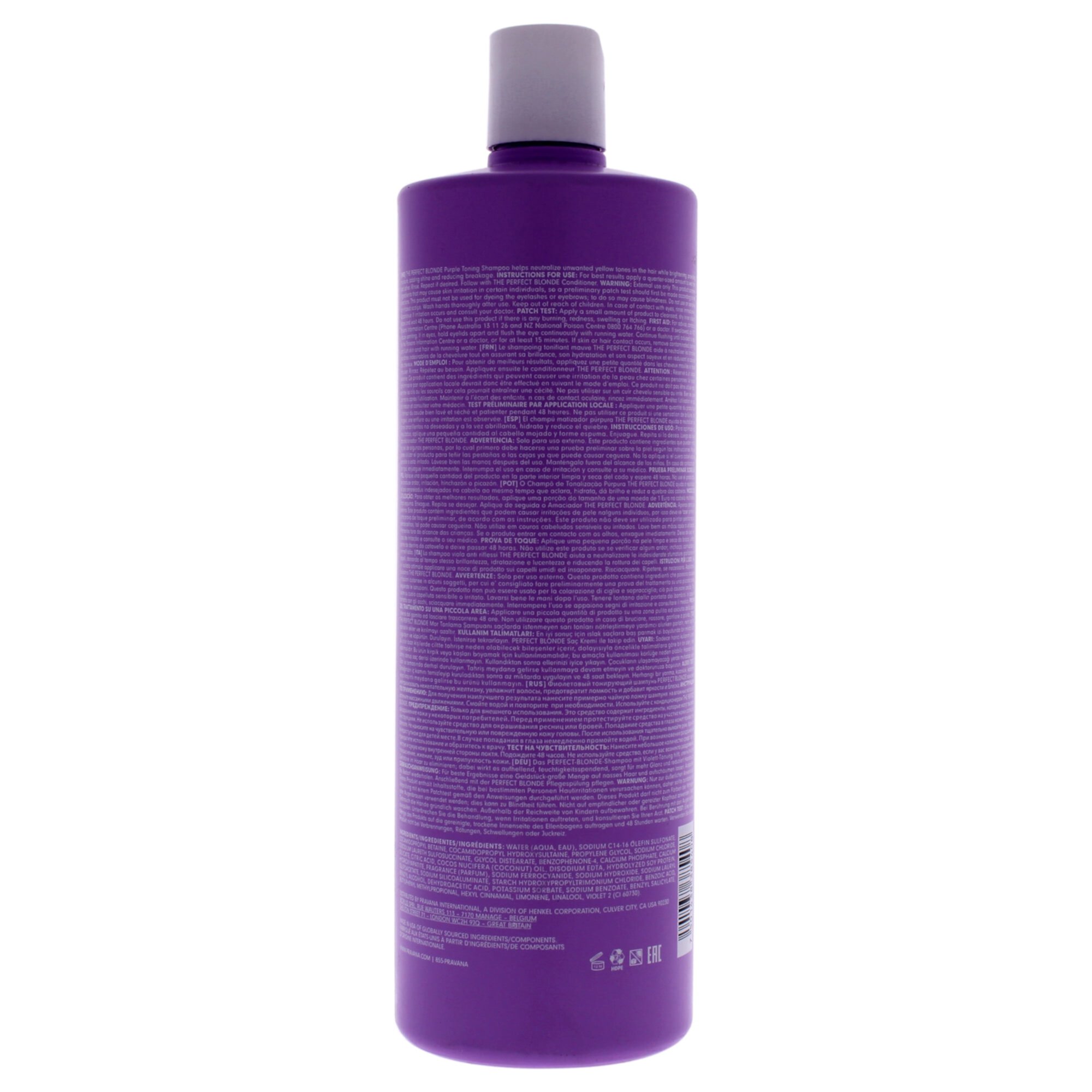 Pravana The Perfect Blonde Purple Toning Shampoo 33.8 oz Shampoo PRAVANA