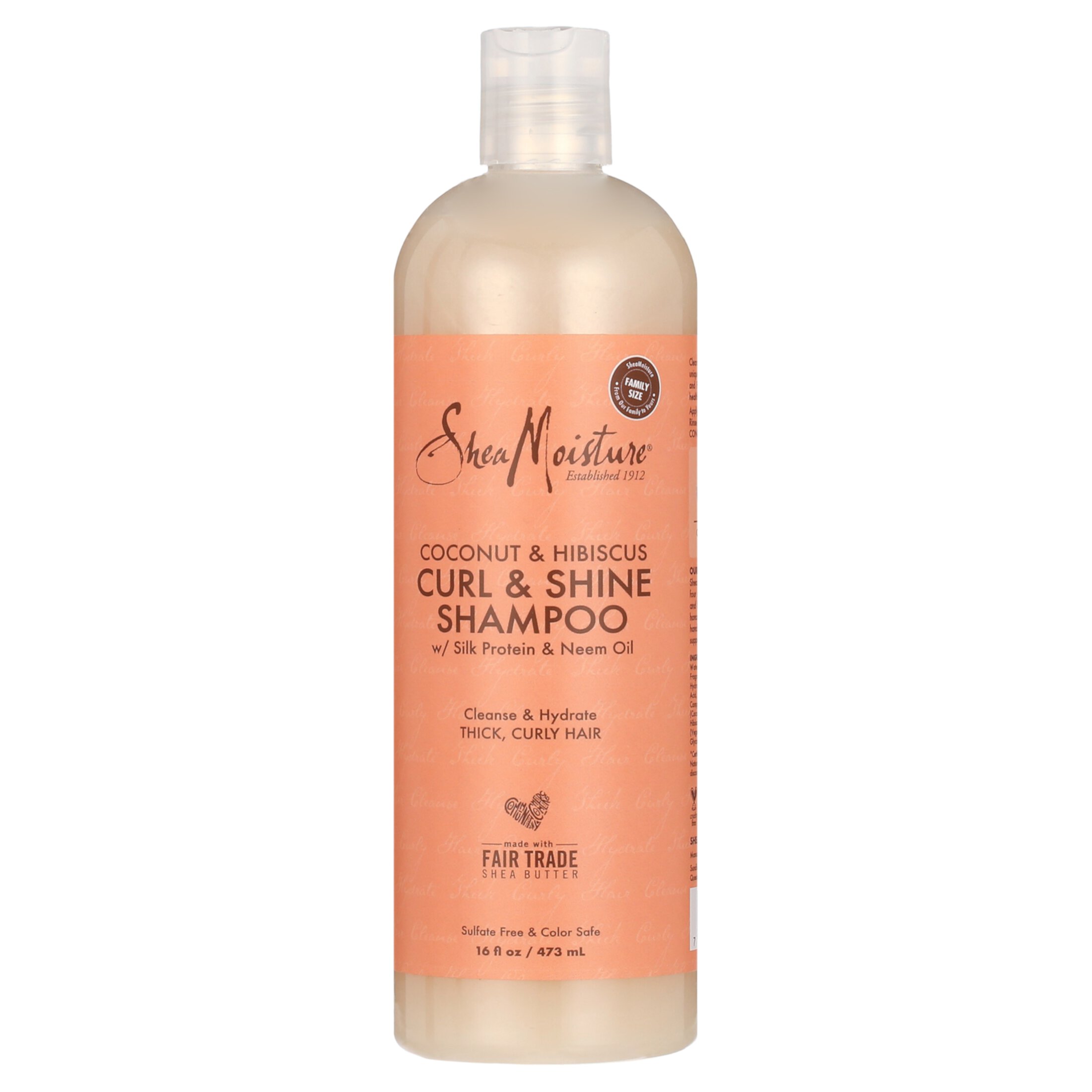 SheaMoisture Curl & Shine Shampoo, Coconut & Hibiscus, 16 Oz SheaMoisture