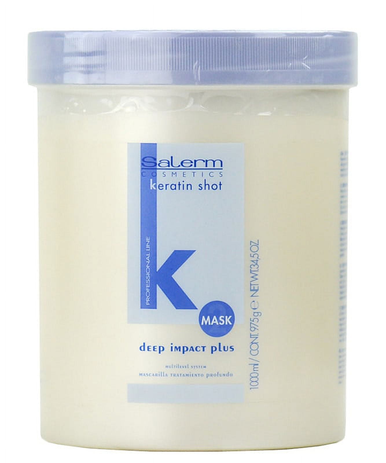 34.5 oz / liter , Salerm Keratin Shot Deep Impact Plus Mask Hair Scalp, Pack of 2 w/ SLEEK Teasing Comb Salerm Cosmetics by Sleekshop