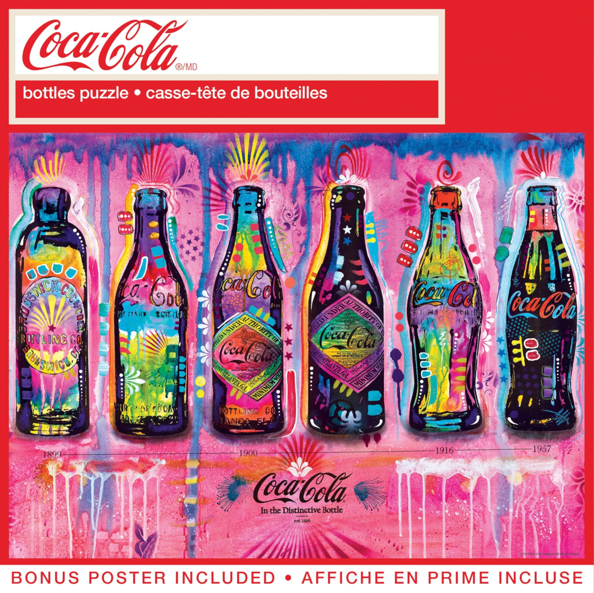 MasterPieces 300 Piece EZ Grip Jigsaw Puzzle - Coca-Cola Bottles - 18"x24" for Adults MasterPieces