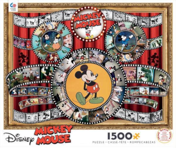 Ceaco 1500-Piece Disney Mickey Mouse Movie Reels Interlocking Jigsaw Puzzle Ceaco