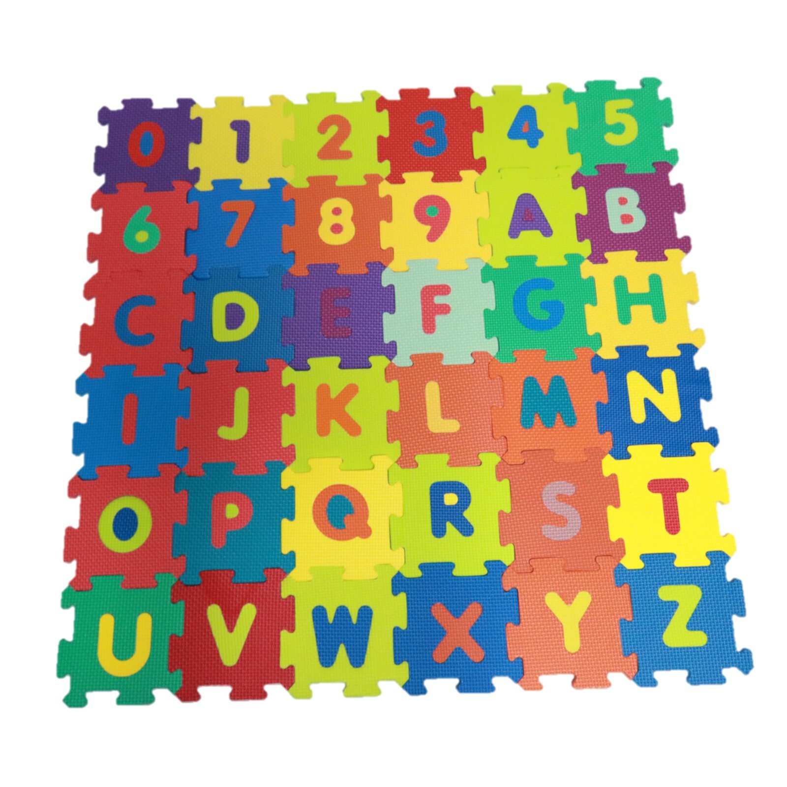 Vokodo Kids 36 Piece Alphabet And Numeric Play Mat Set Colorful Floor Puzzle Interlocking EVA Foam Tiles Safe Non-Toxic Playroom Toys Building Construction Great Gift For Preschool Children Boys Girls Vokodo