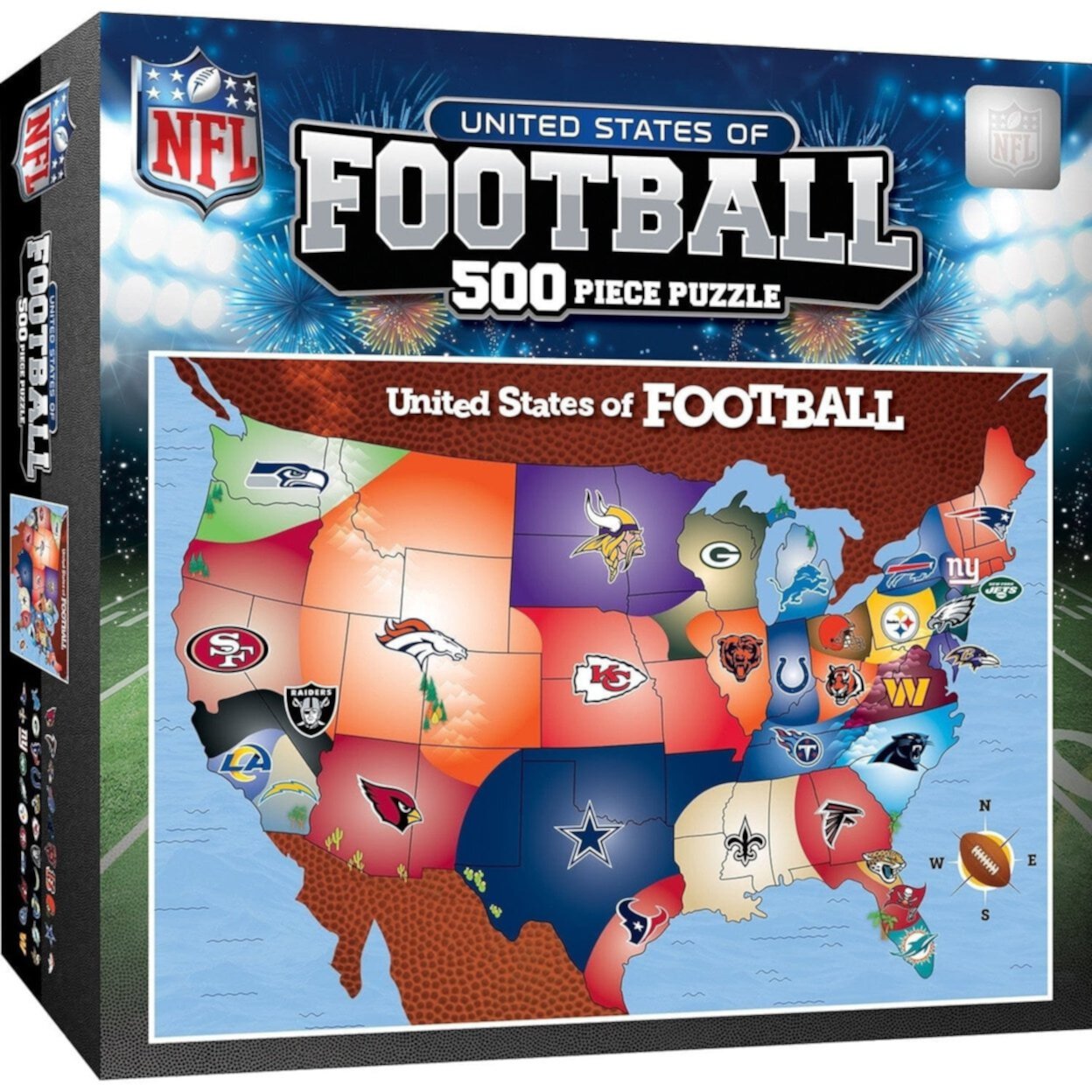 NFL - League Map 500 Piece Jigsaw Puzzle MasterPieces