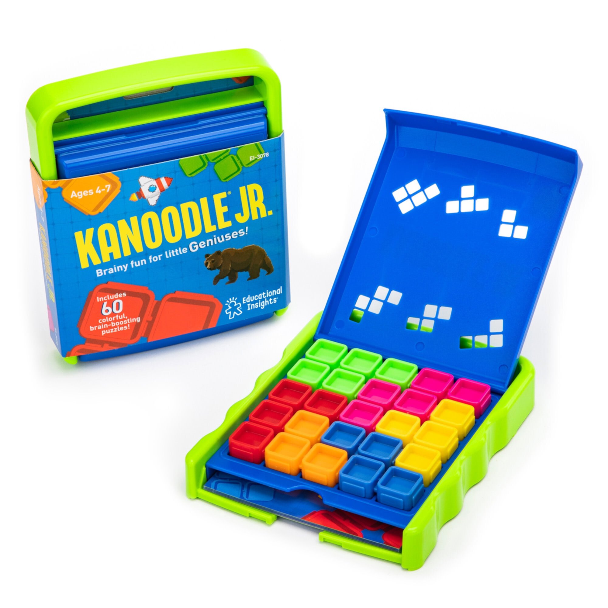 Educational Insights Kanoodle Jr. Brain Boosting Puzzle Game for Kids, 60 Challenges, Ages 4+ Educational Insights