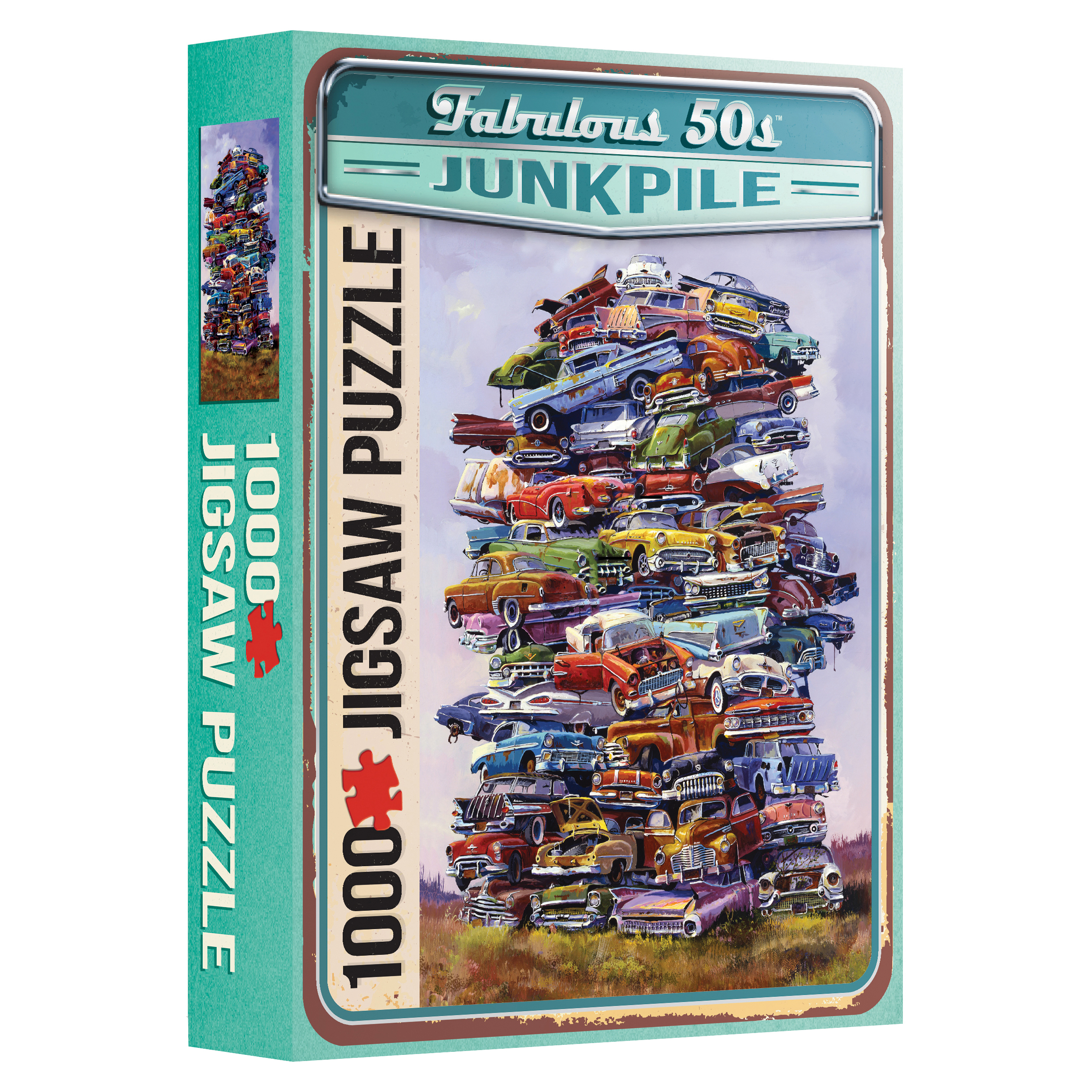 TDC Games Fabulous 50s Junkpile Jigsaw Puzzle - 1000 Pc - 26.75 x 19.25 in. TDC Games