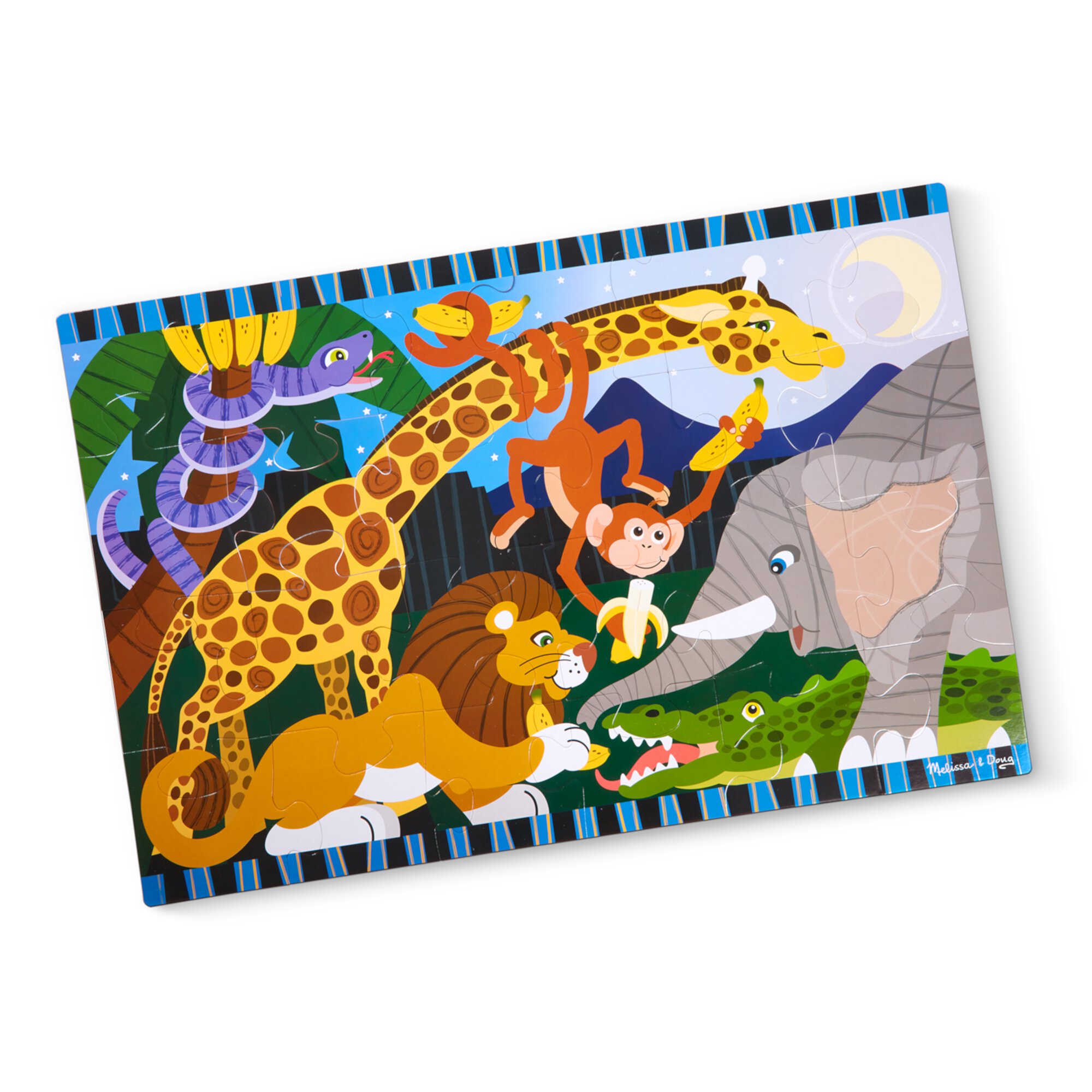 Melissa & Doug Safari Social Jumbo Jigsaw Floor Puzzle (24 pcs, 2 x 3 feet) - FSC Certified Melissa & Doug