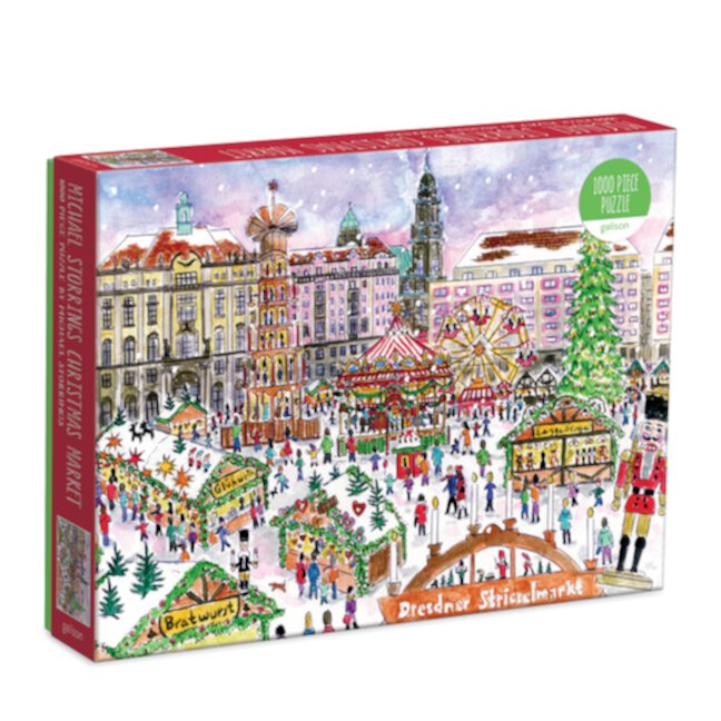 Michael Storrings Christmas Market in Dresden 1000 Piece Puzzle (Jigsaw) Galison; Michael Storrings