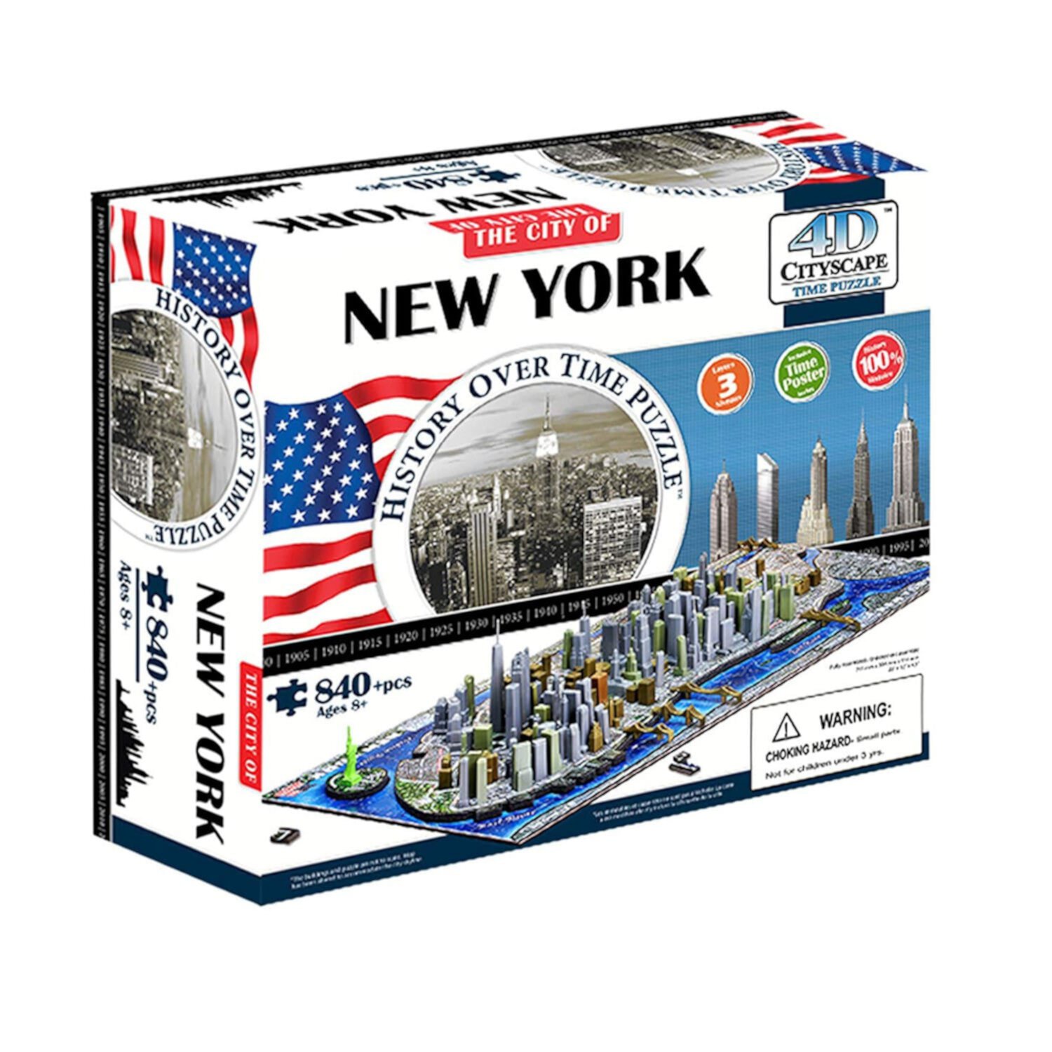 4-D New York City Skyline Time Puzzle 4D Cityscape