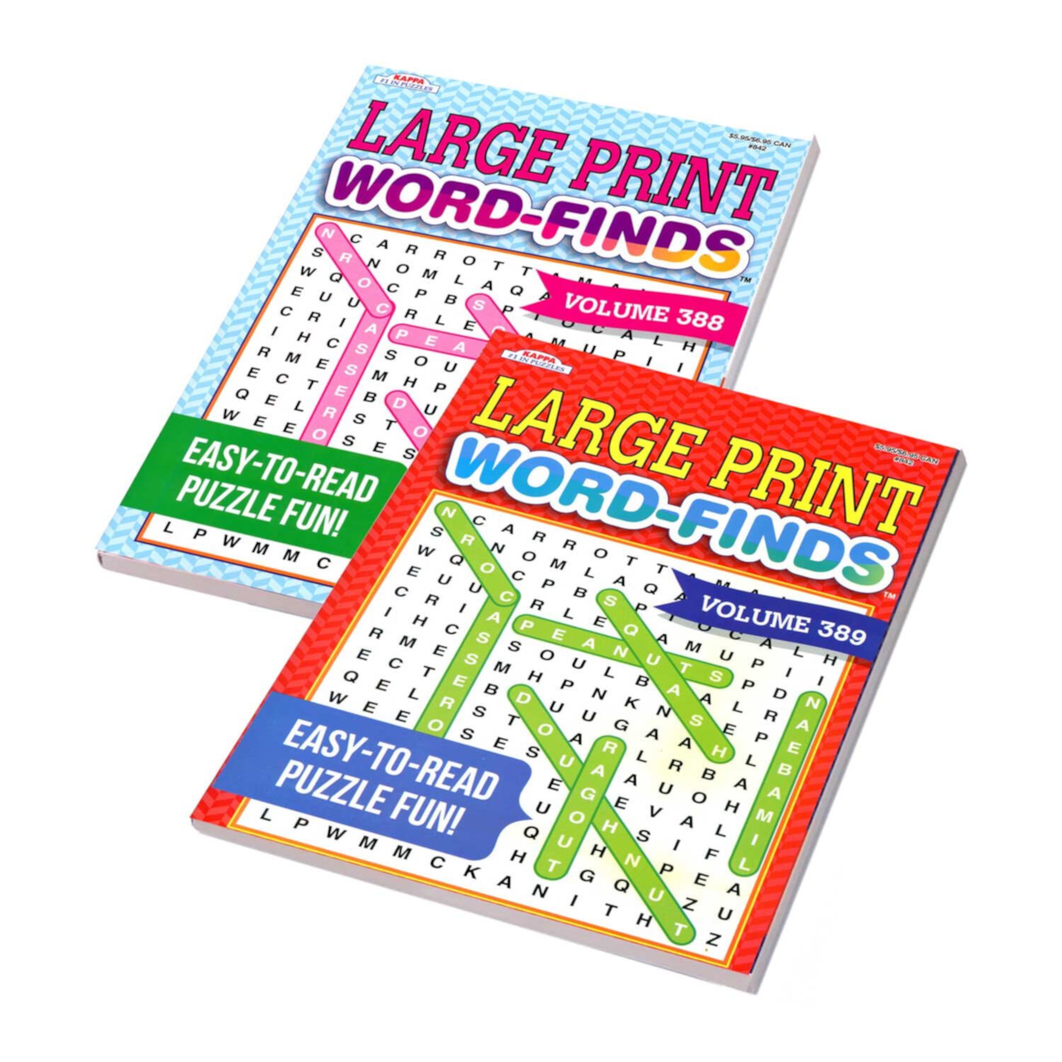 G8Central - KAPPA Products Puzzle Book | KAPPA Large Print Word Finds | 2-Titles, Easy to Read, Best Educational Gift for Kids & Adults G8Central